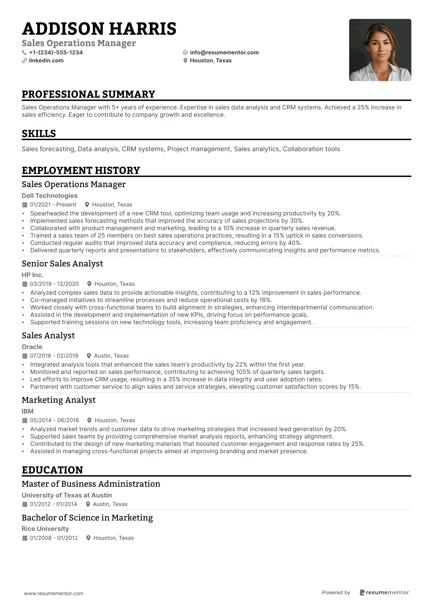 Sales Operations Manager