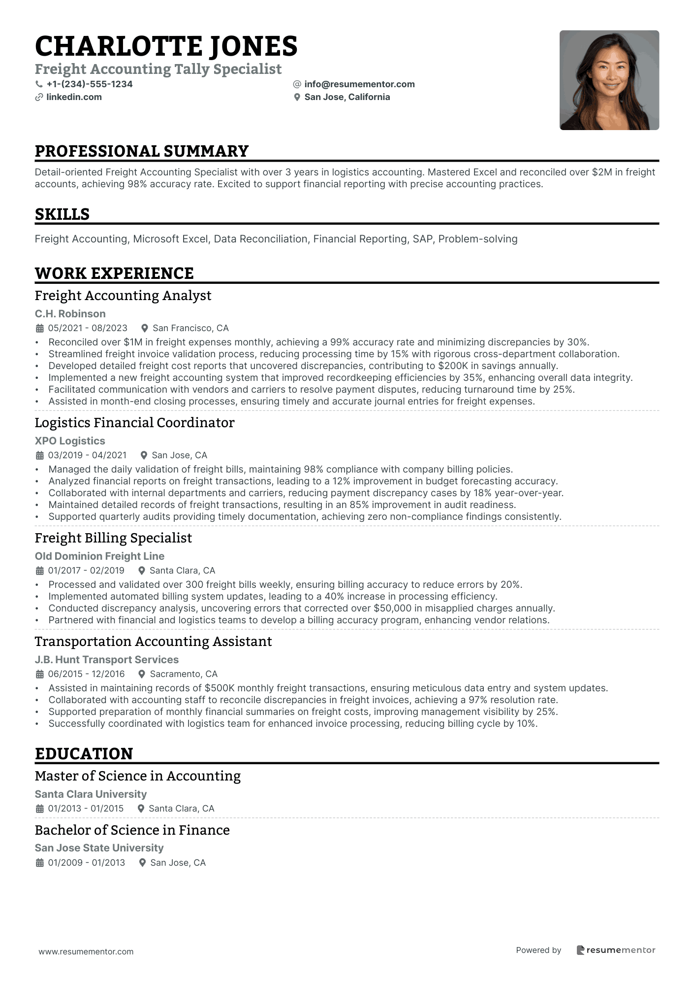Freight Accounting Tally Specialist