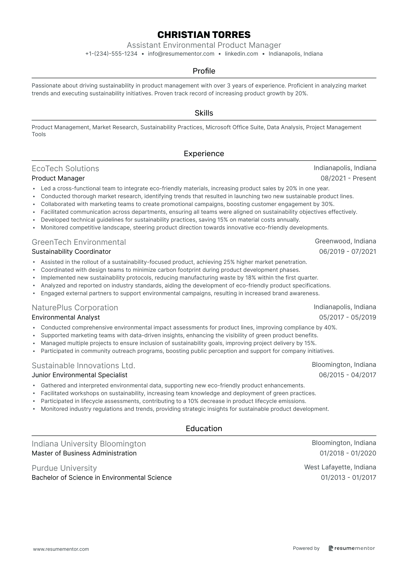 Assistant Environmental Product Manager