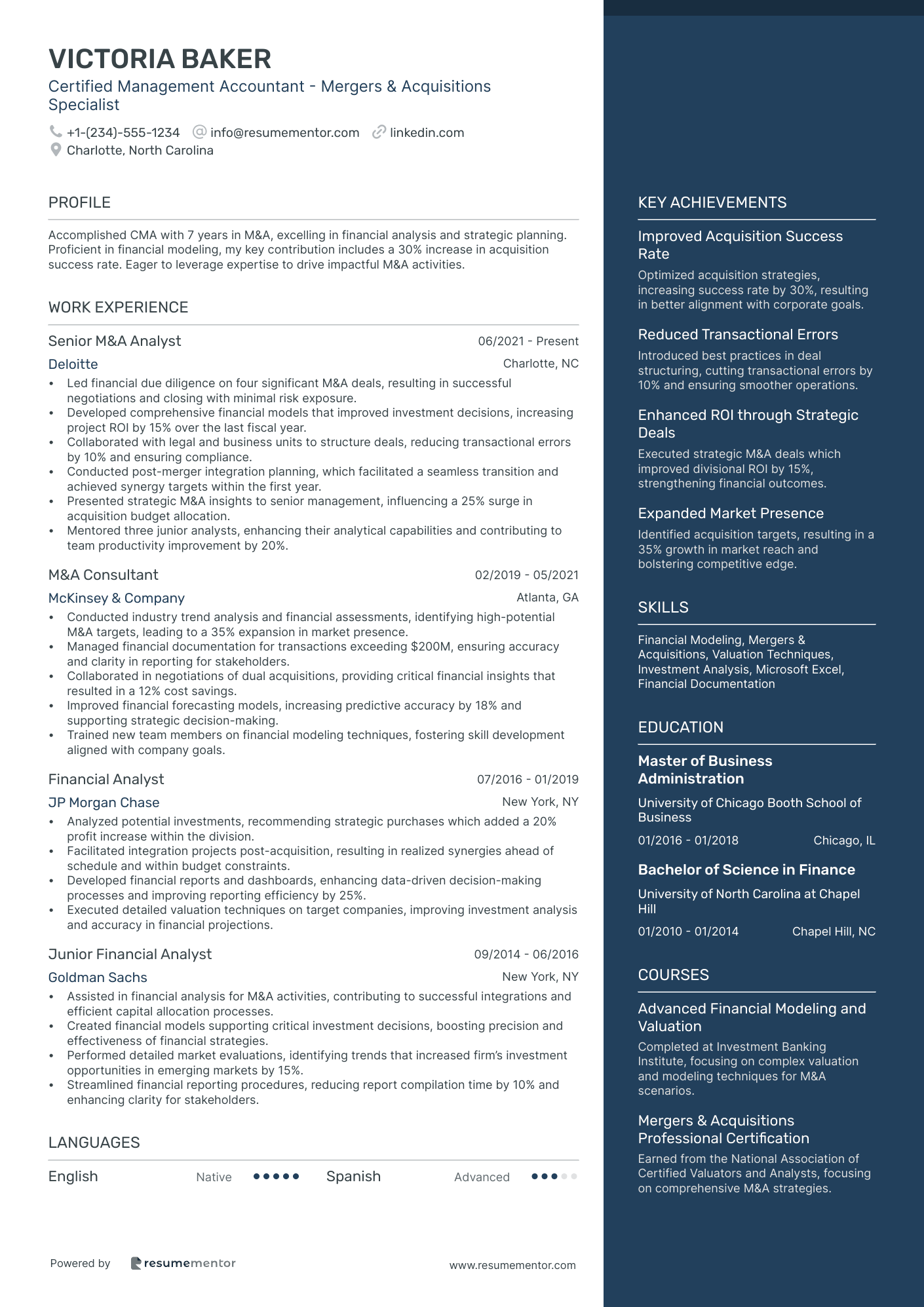 Certified Management Accountant   Mergers & Acquisitions Specialist