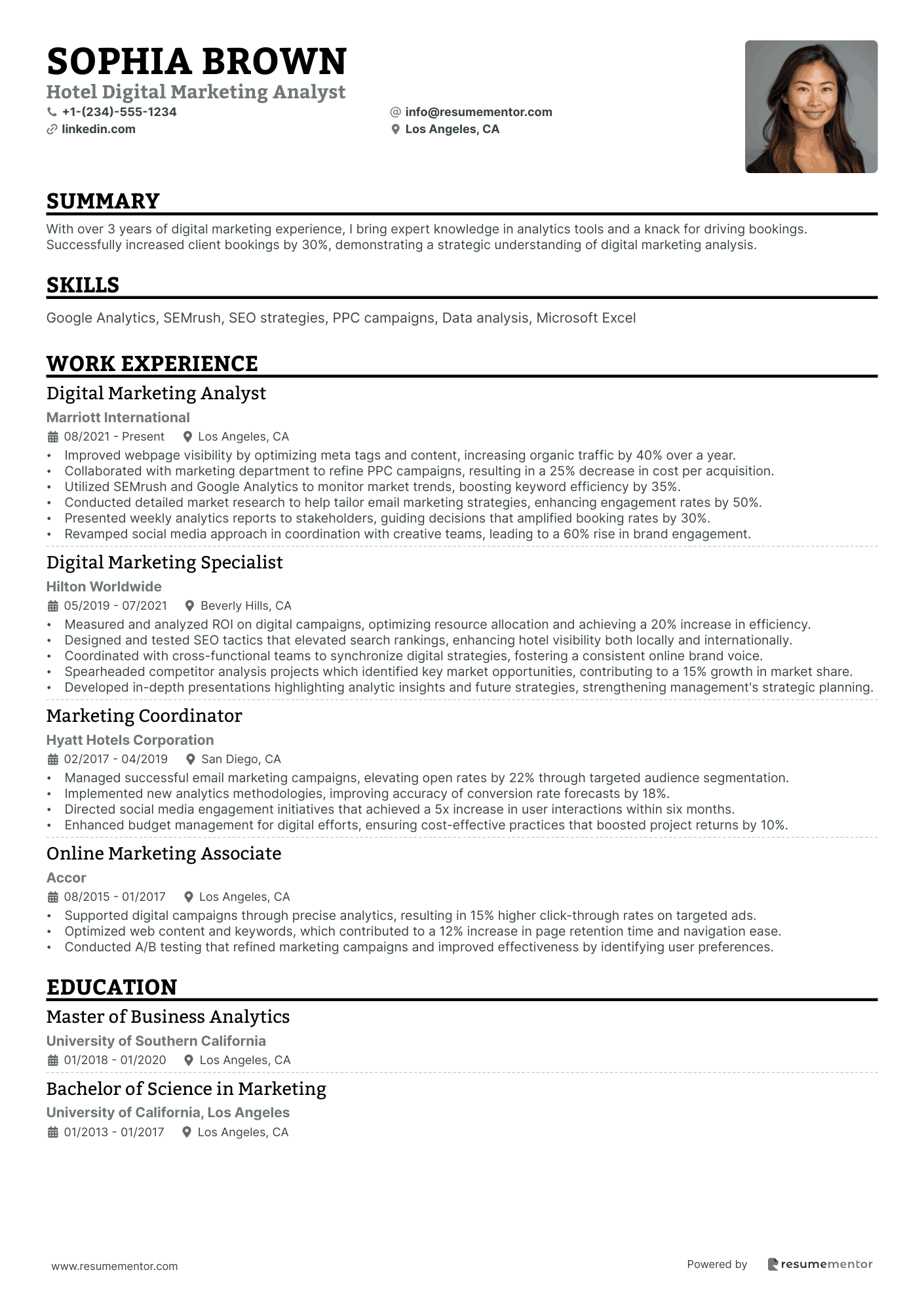 Hotel Digital Marketing Analyst