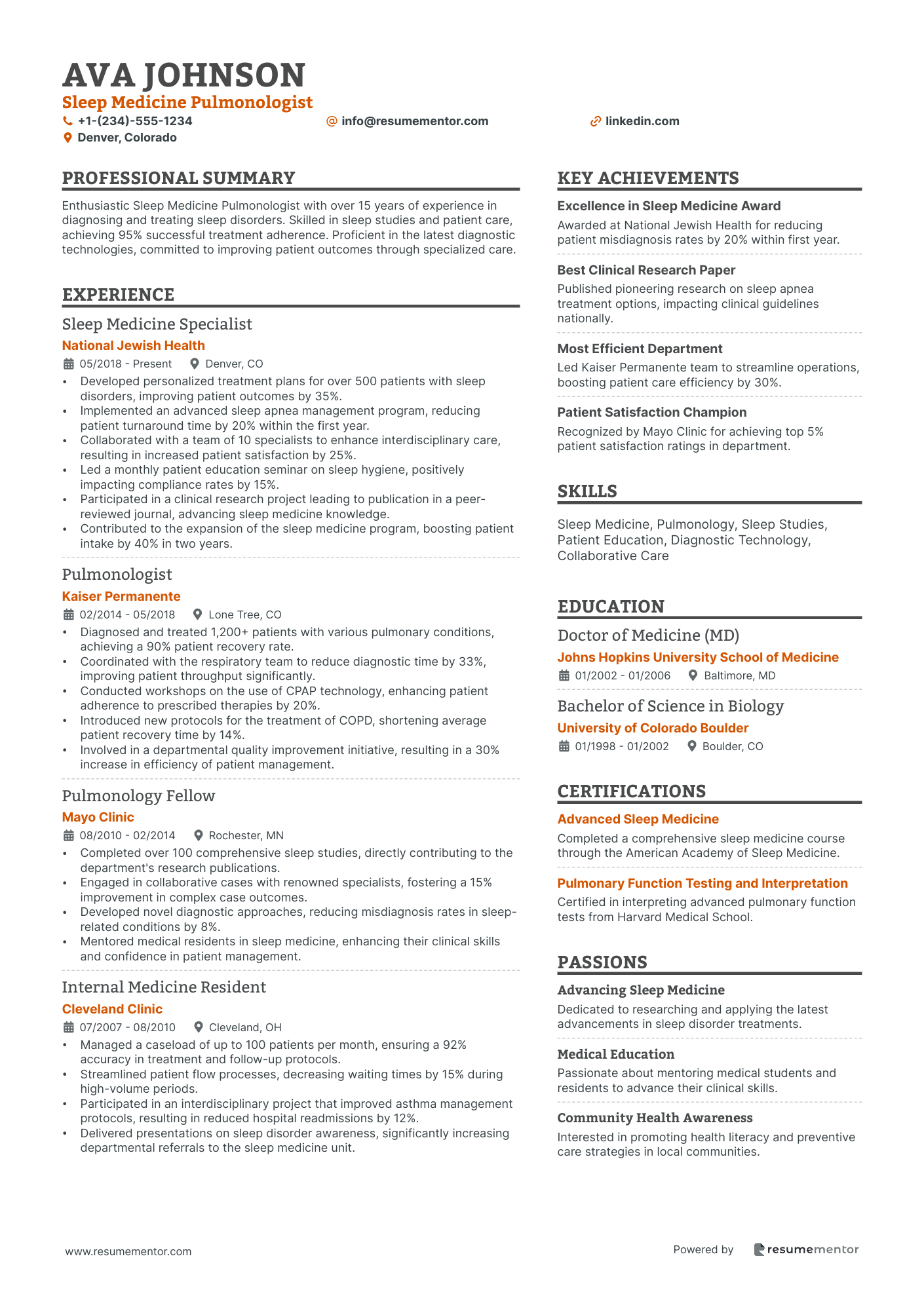 Sleep Medicine Pulmonologist