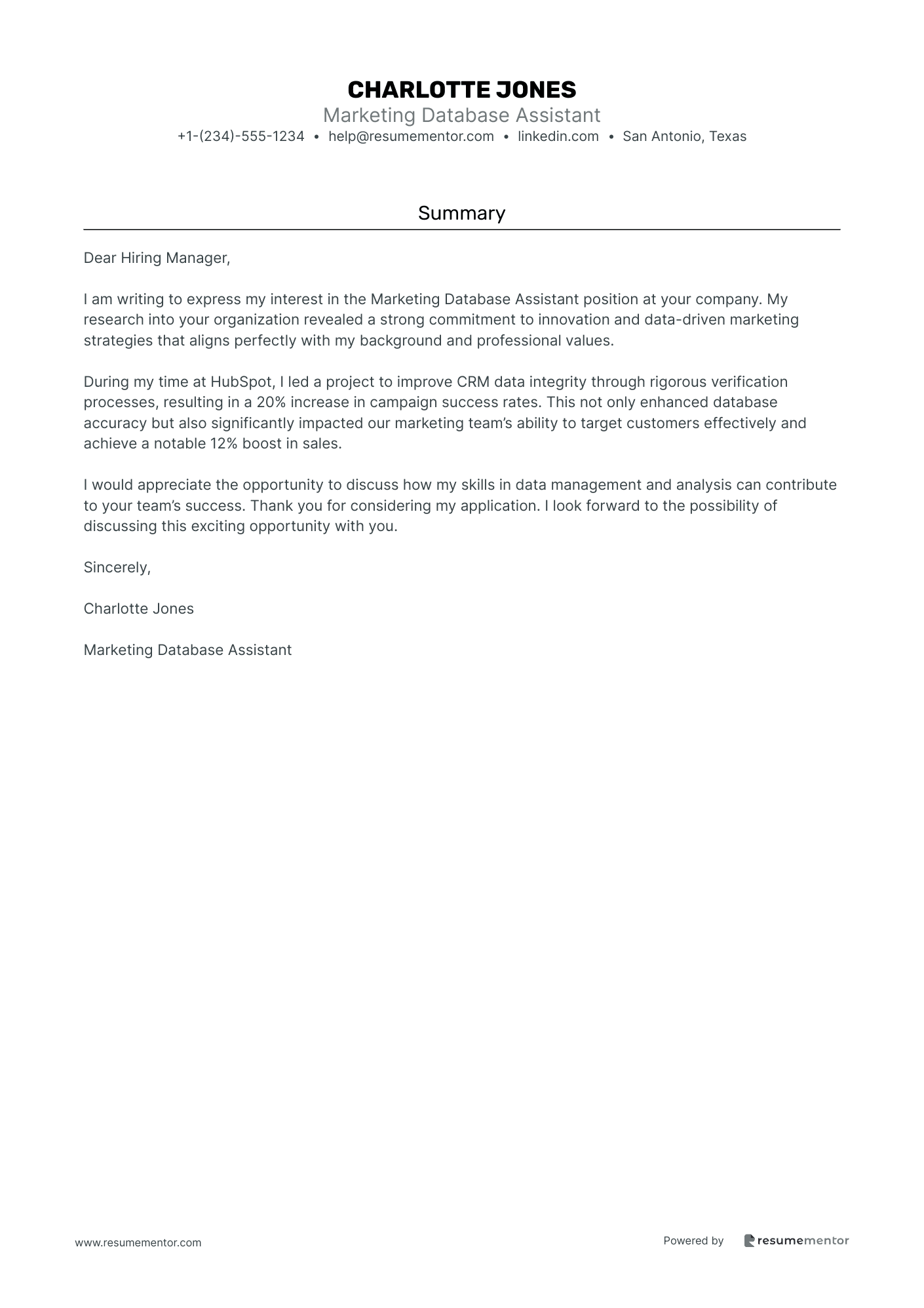 Marketing Database Assistant