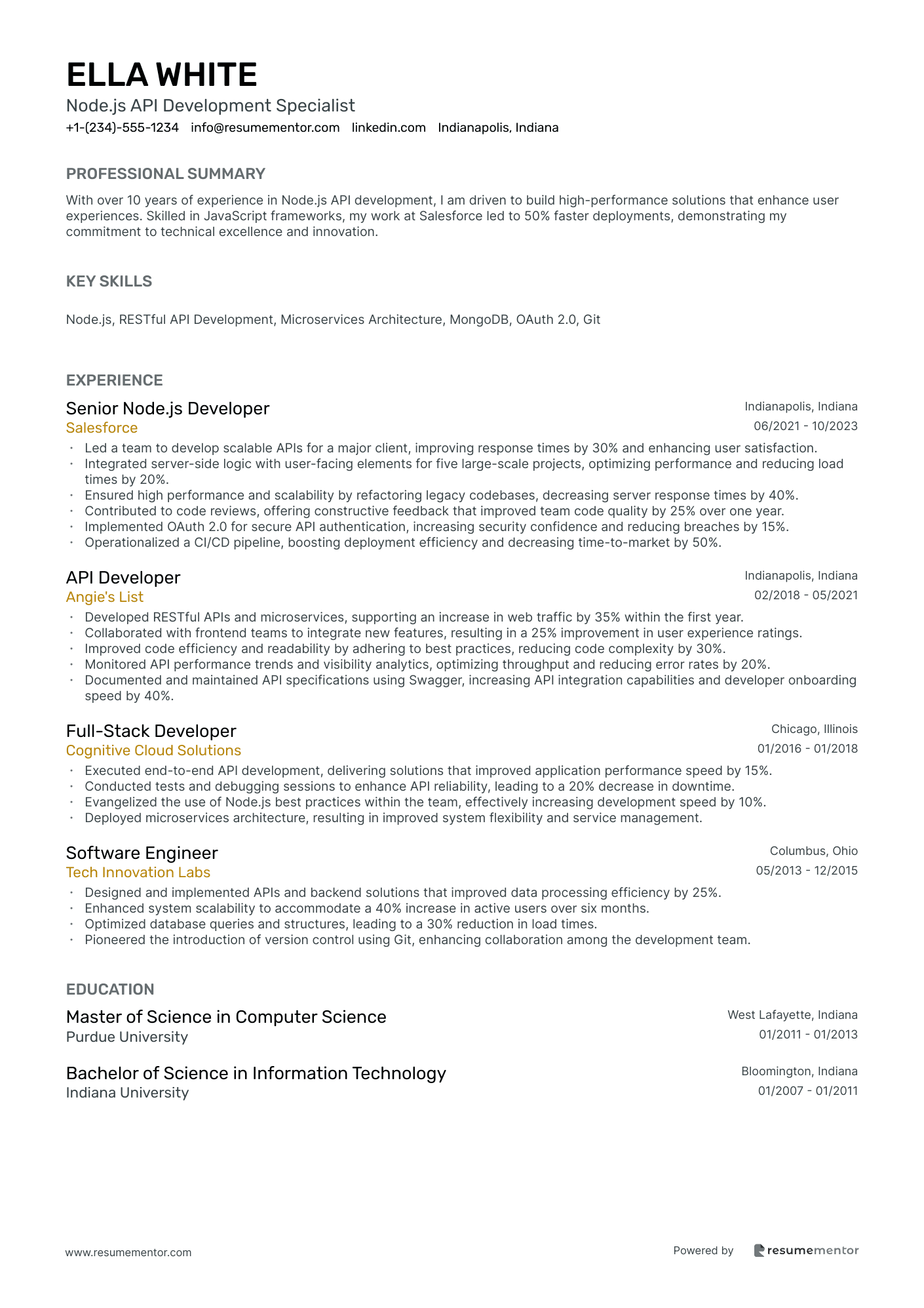 Node.js API Development Specialist