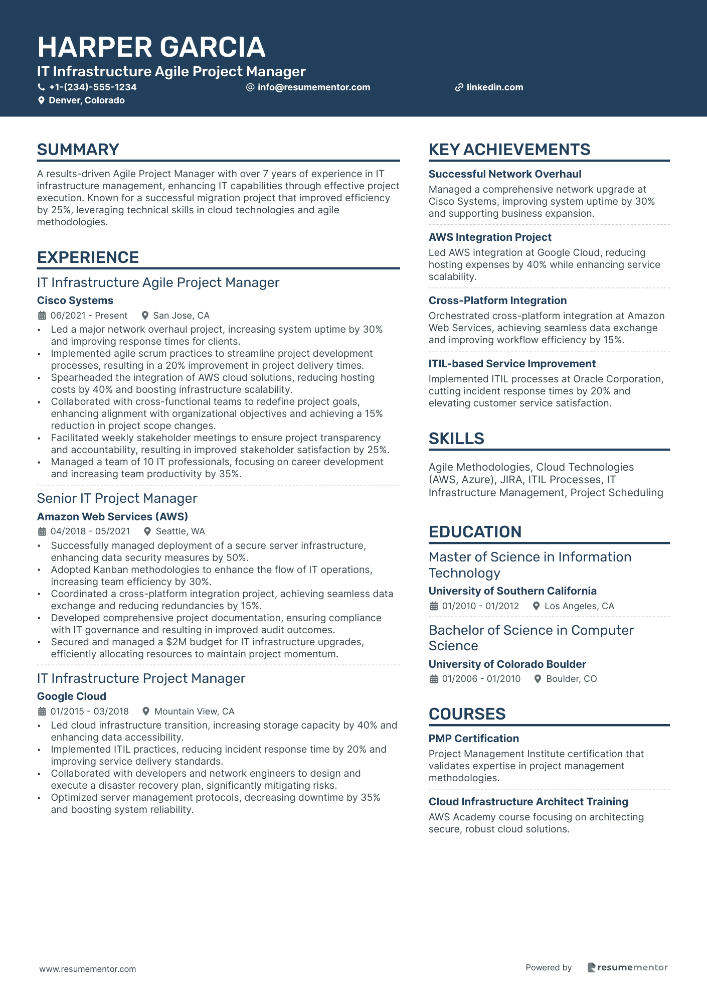 IT Infrastructure Agile Project Manager