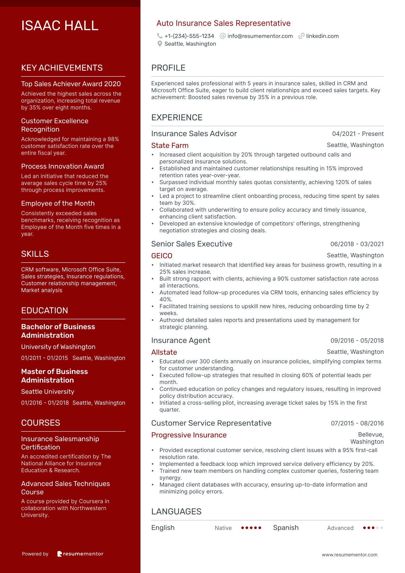 Auto Insurance Sales Representative