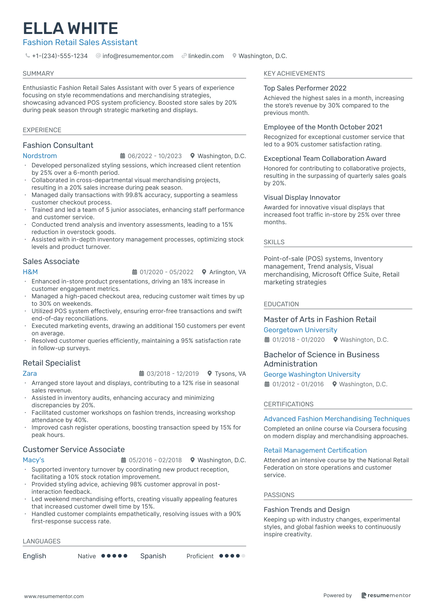 Fashion Retail Sales Assistant