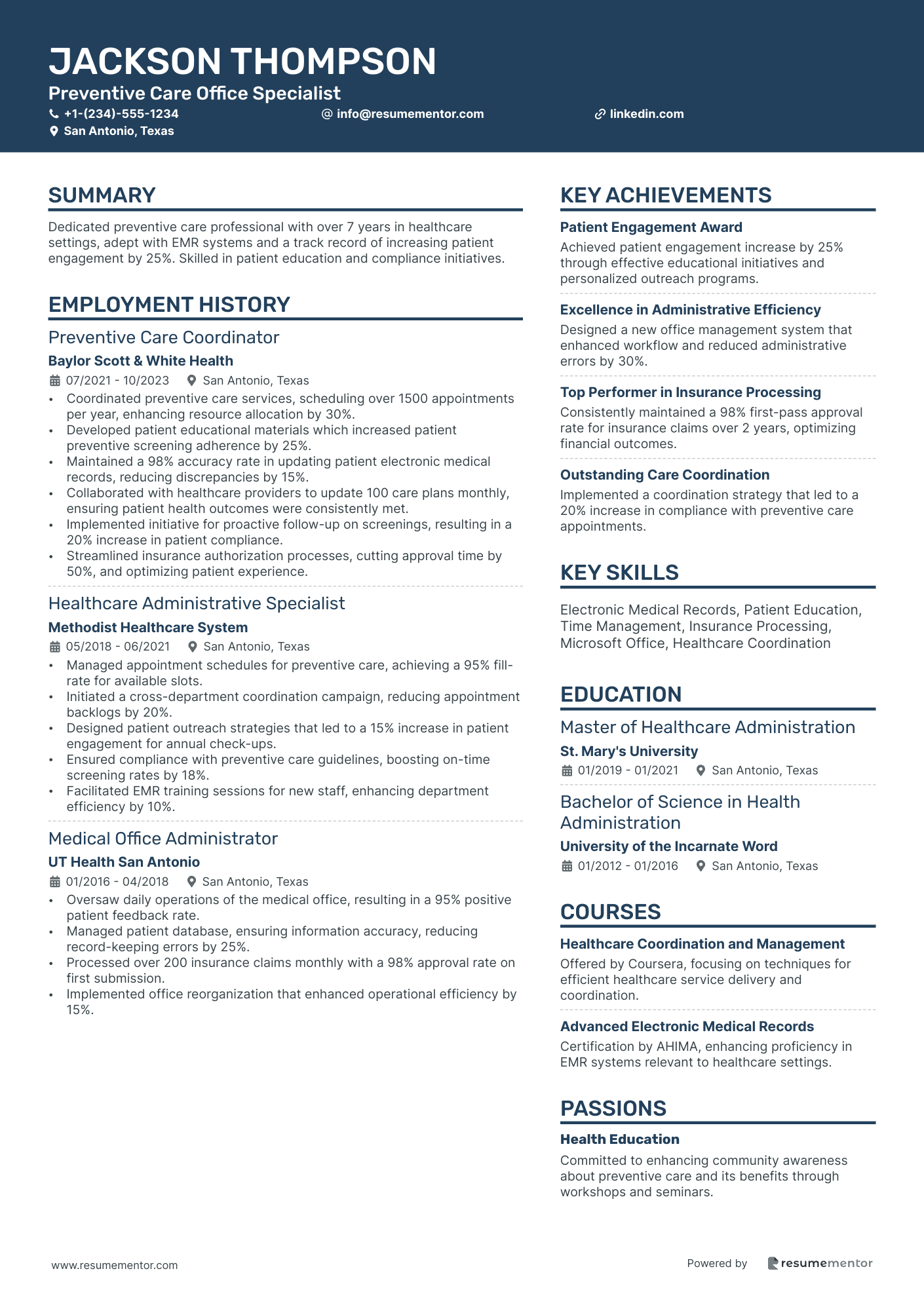 Preventive Care Office Specialist