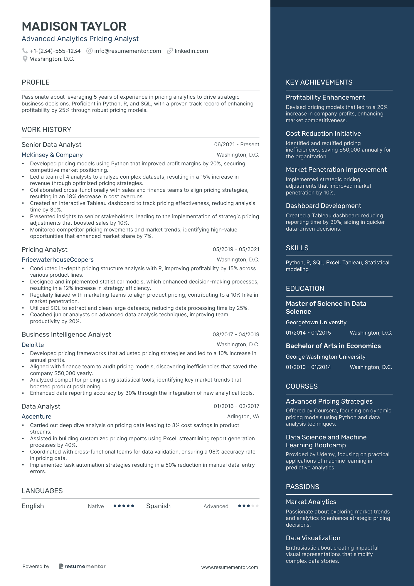 Advanced Analytics Pricing Analyst