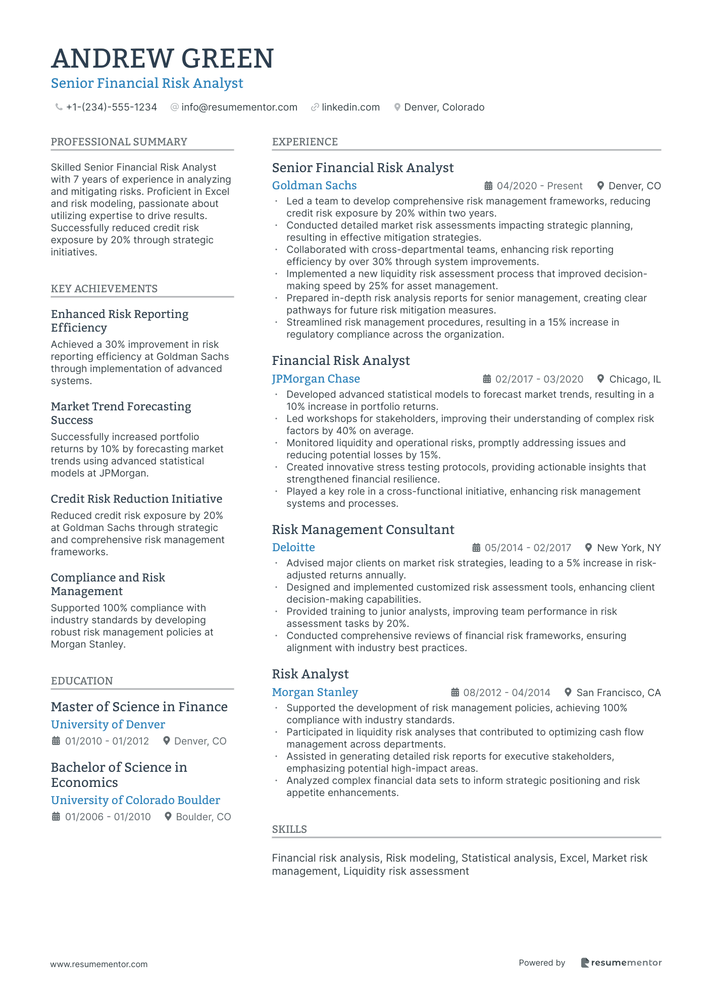 Senior Financial Risk Analyst