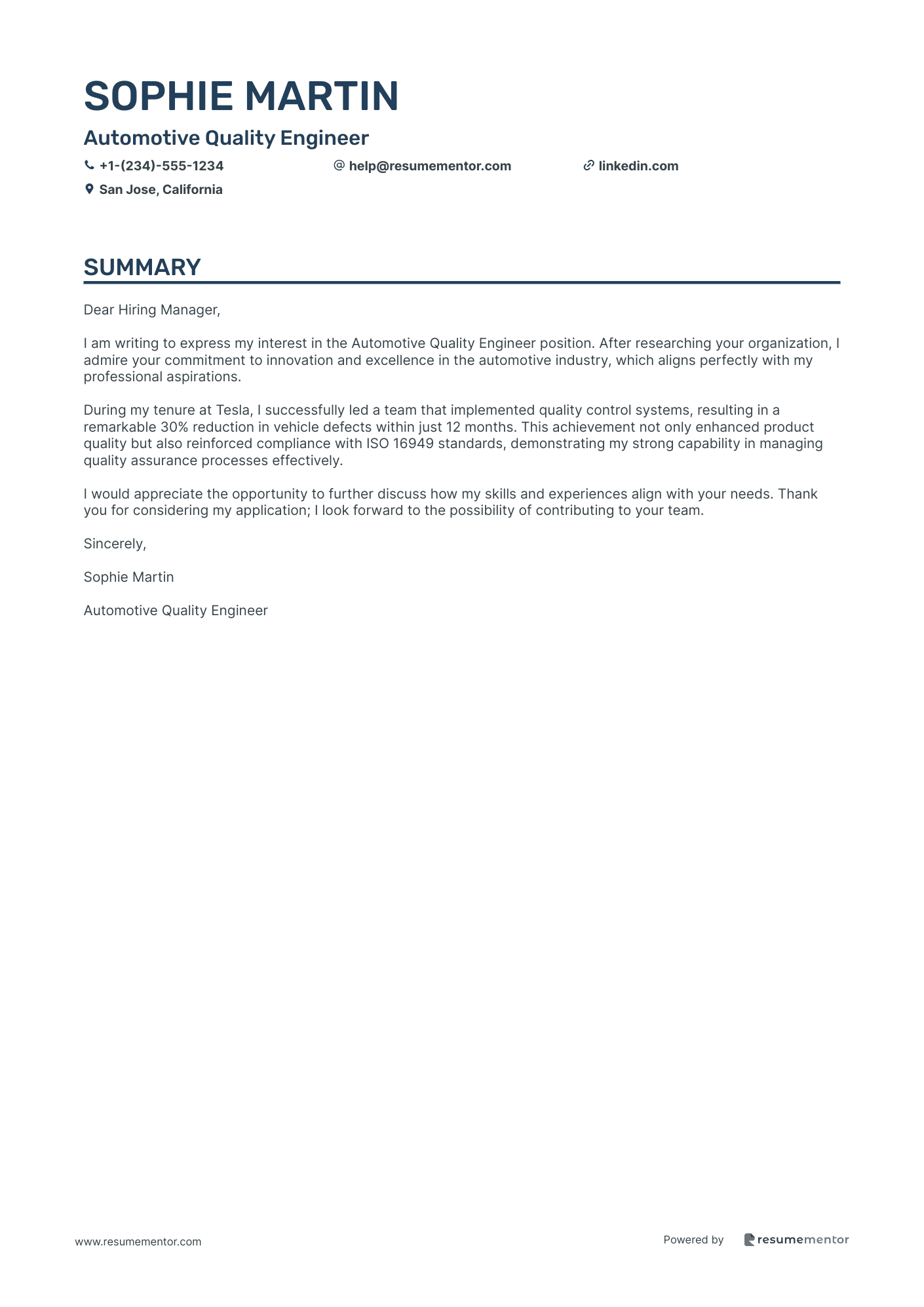 Automotive Quality Engineer