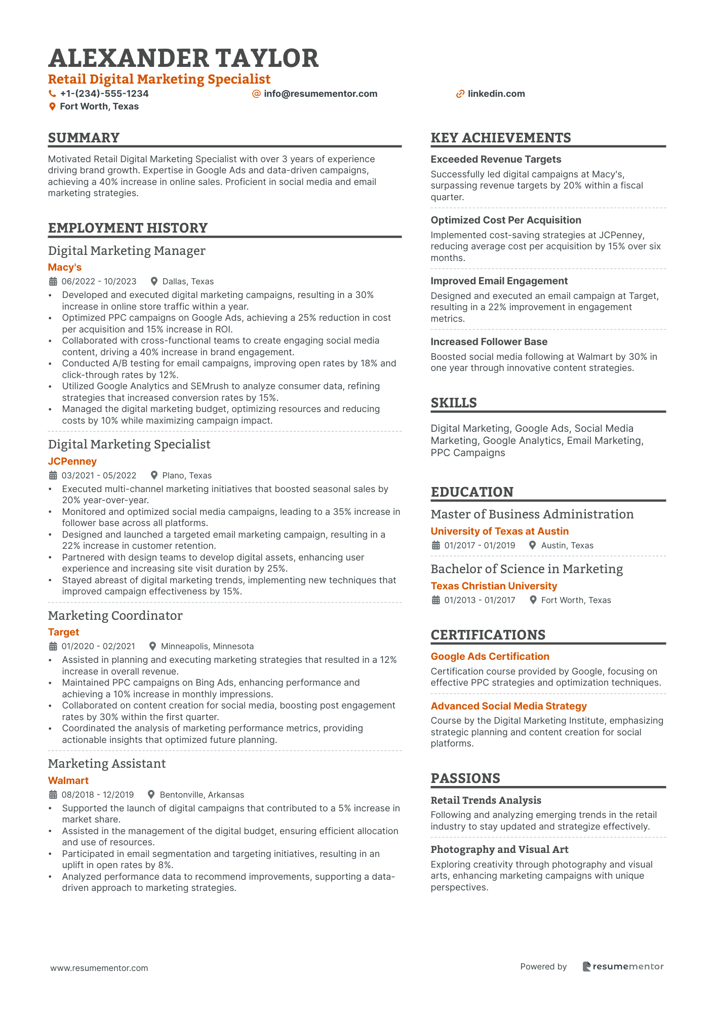 Retail Digital Marketing Specialist