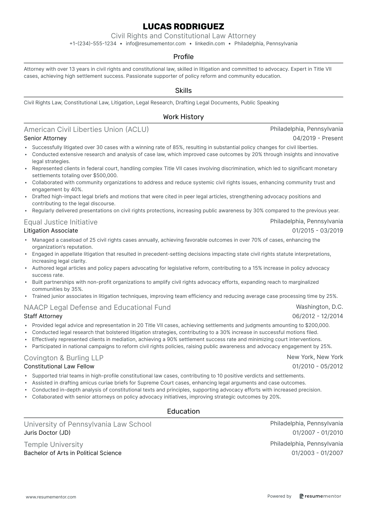 Civil Rights and Constitutional Law Attorney