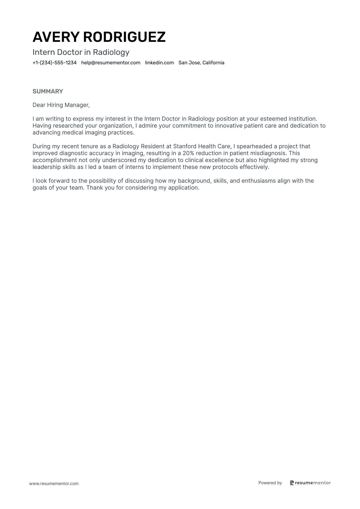 Intern Doctor in Radiology