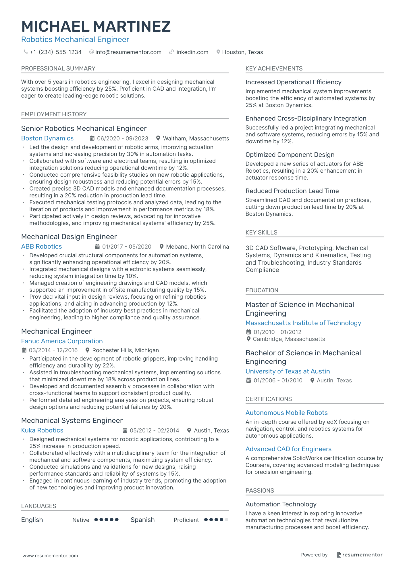 Robotics Mechanical Engineer