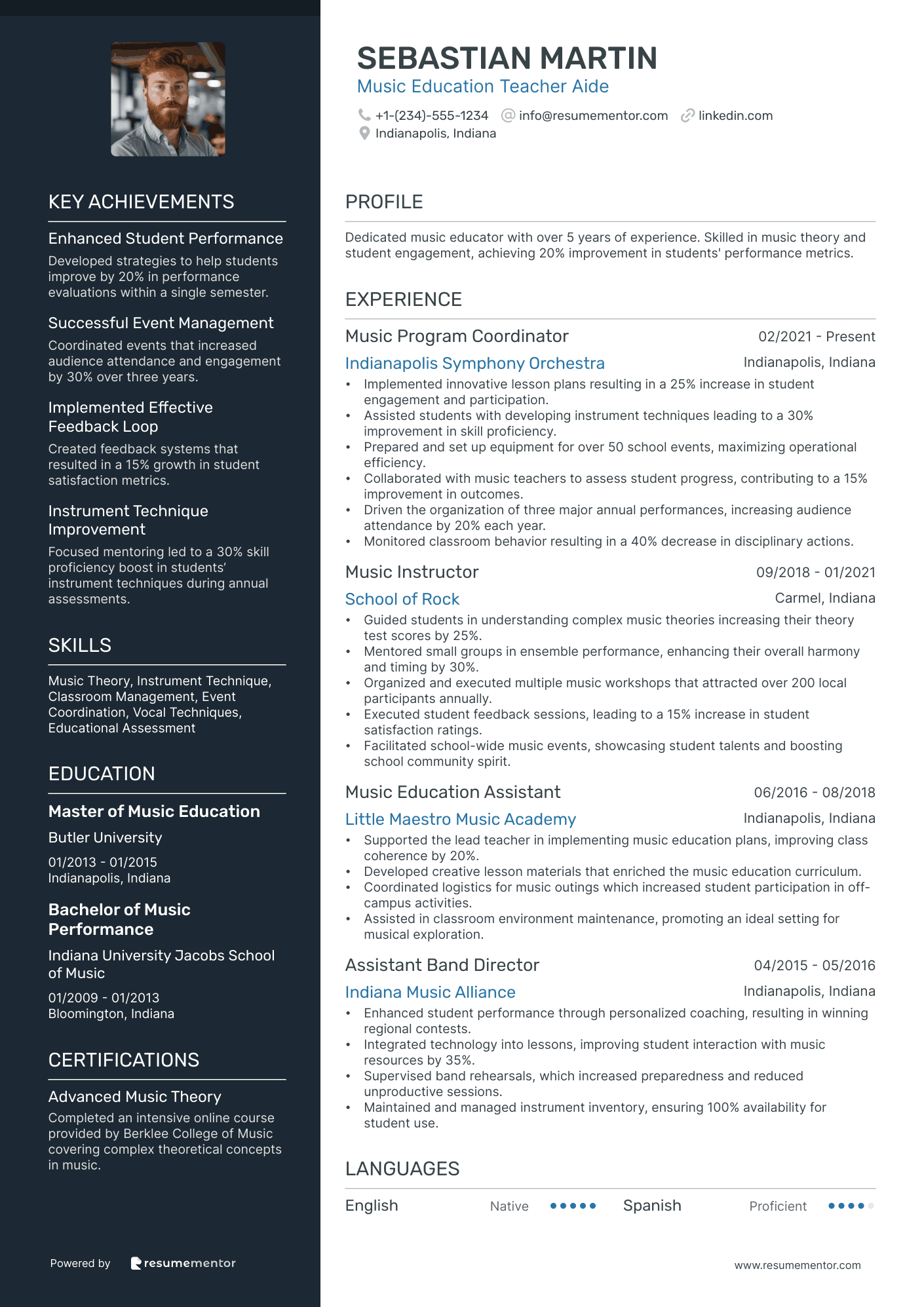 Music Education Teacher Aide