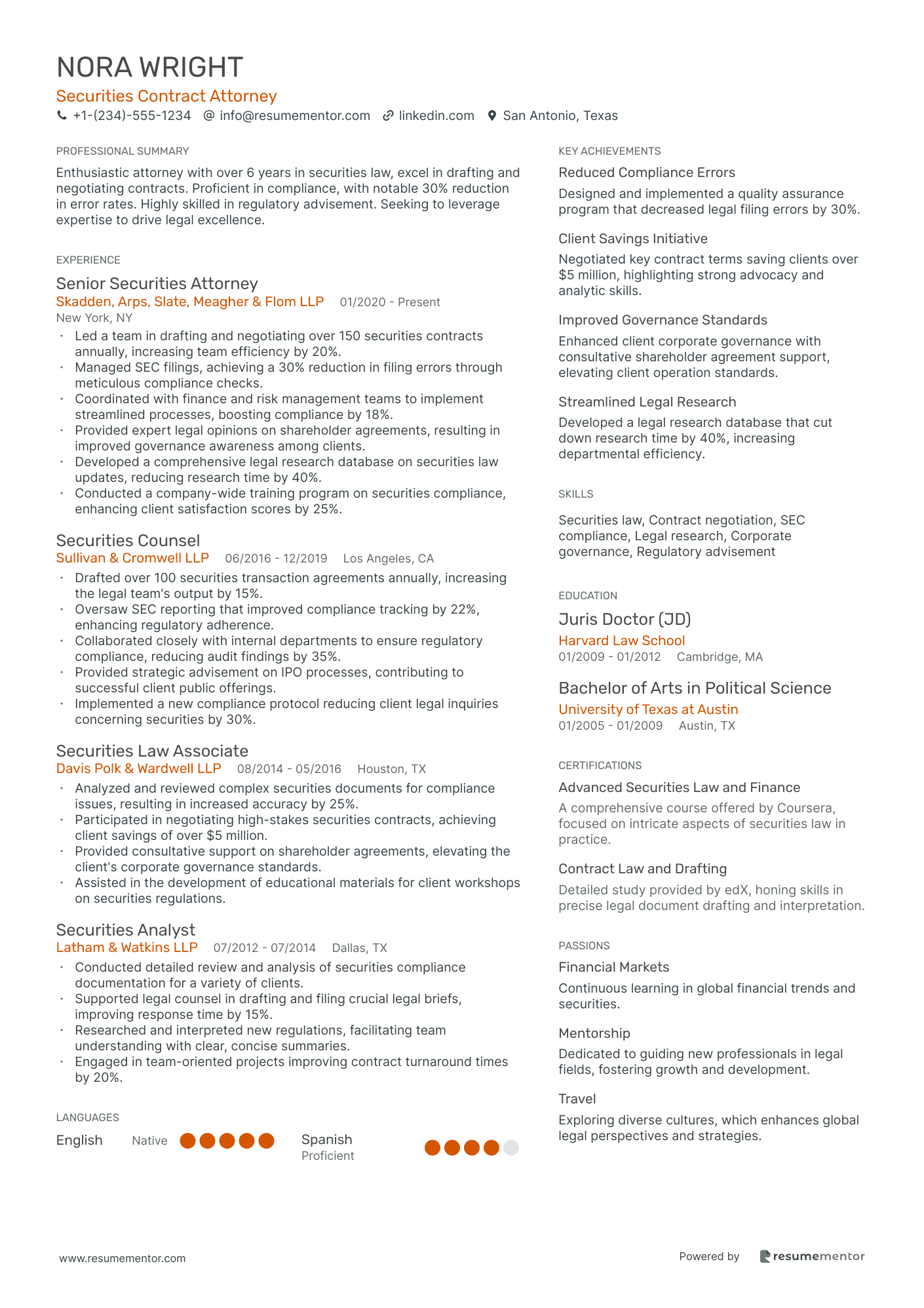 Securities Contract Attorney