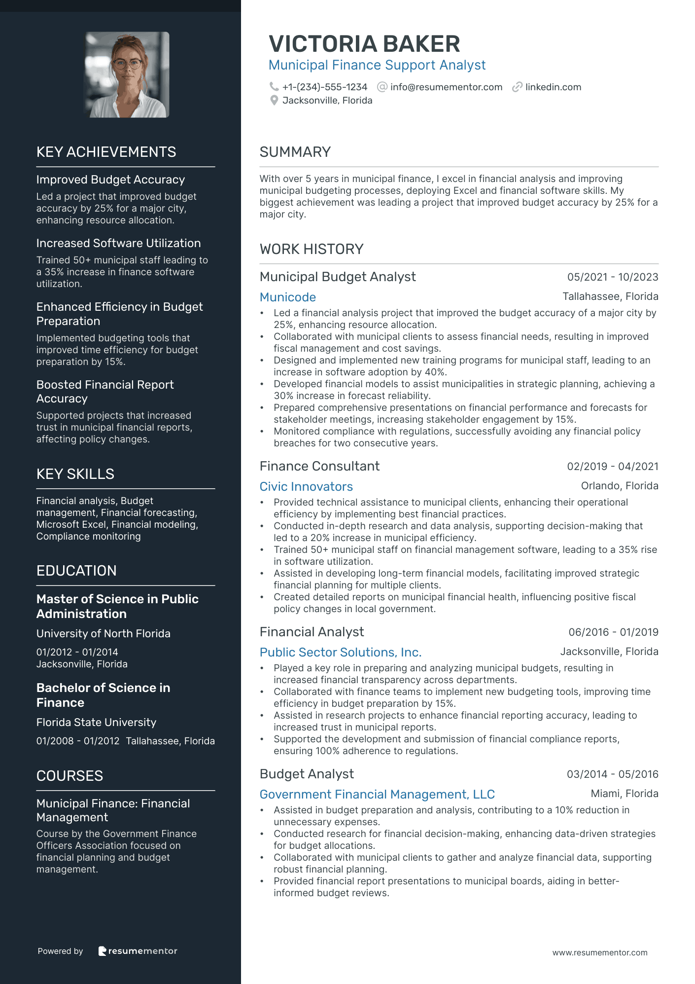 Municipal Finance Support Analyst