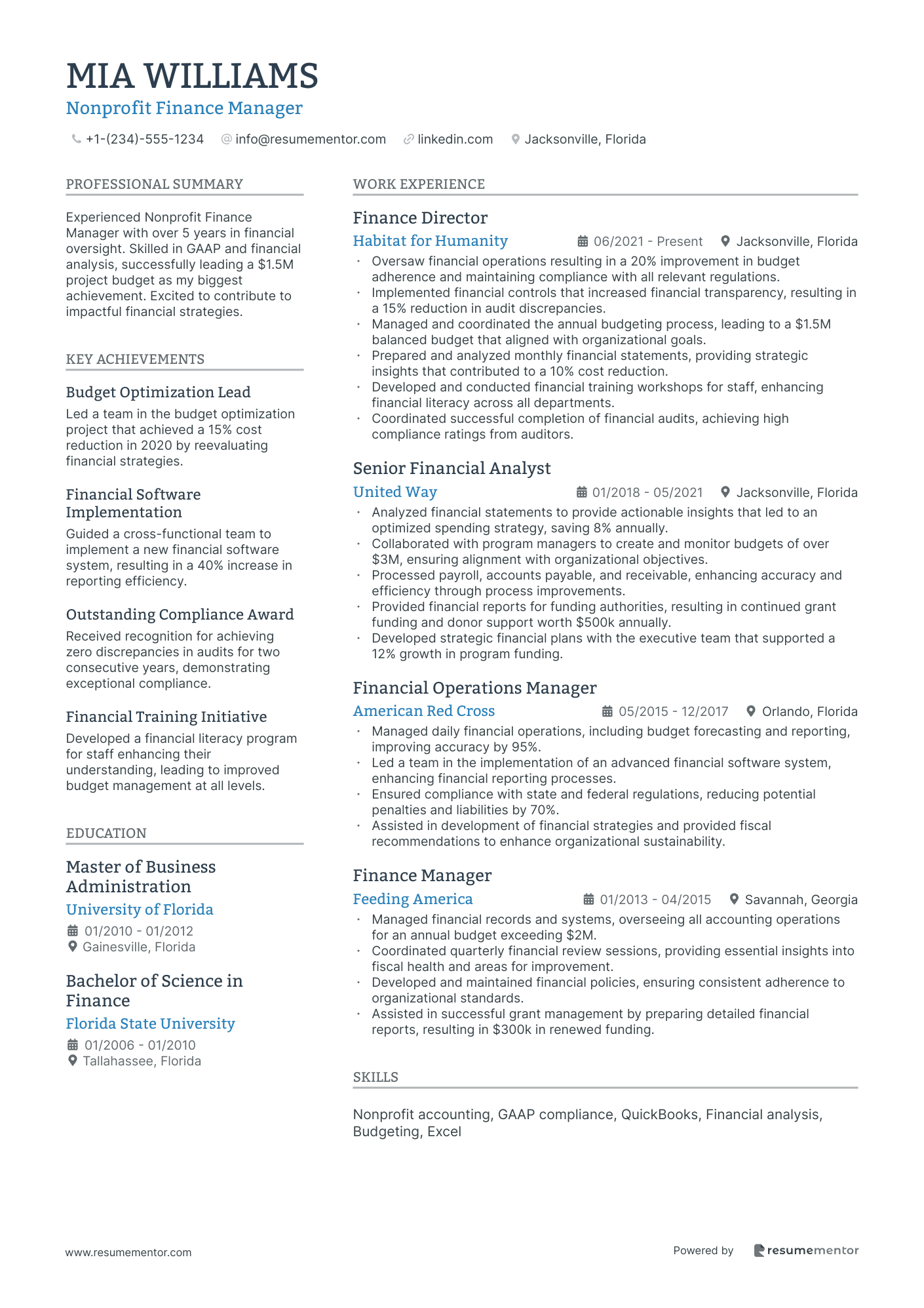 Nonprofit Finance Manager
