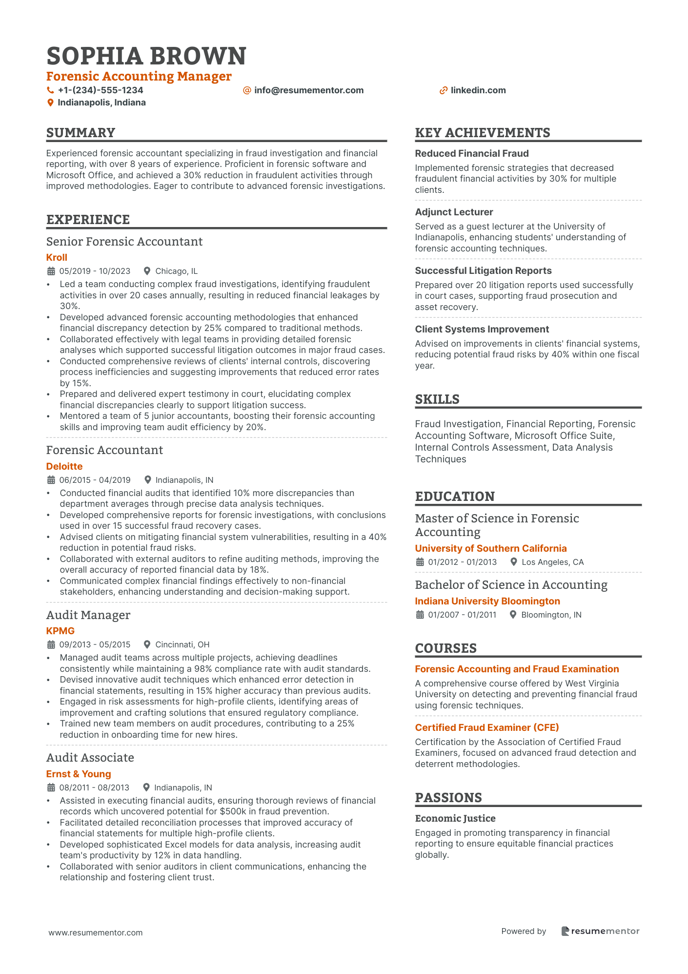 Forensic Accounting Manager