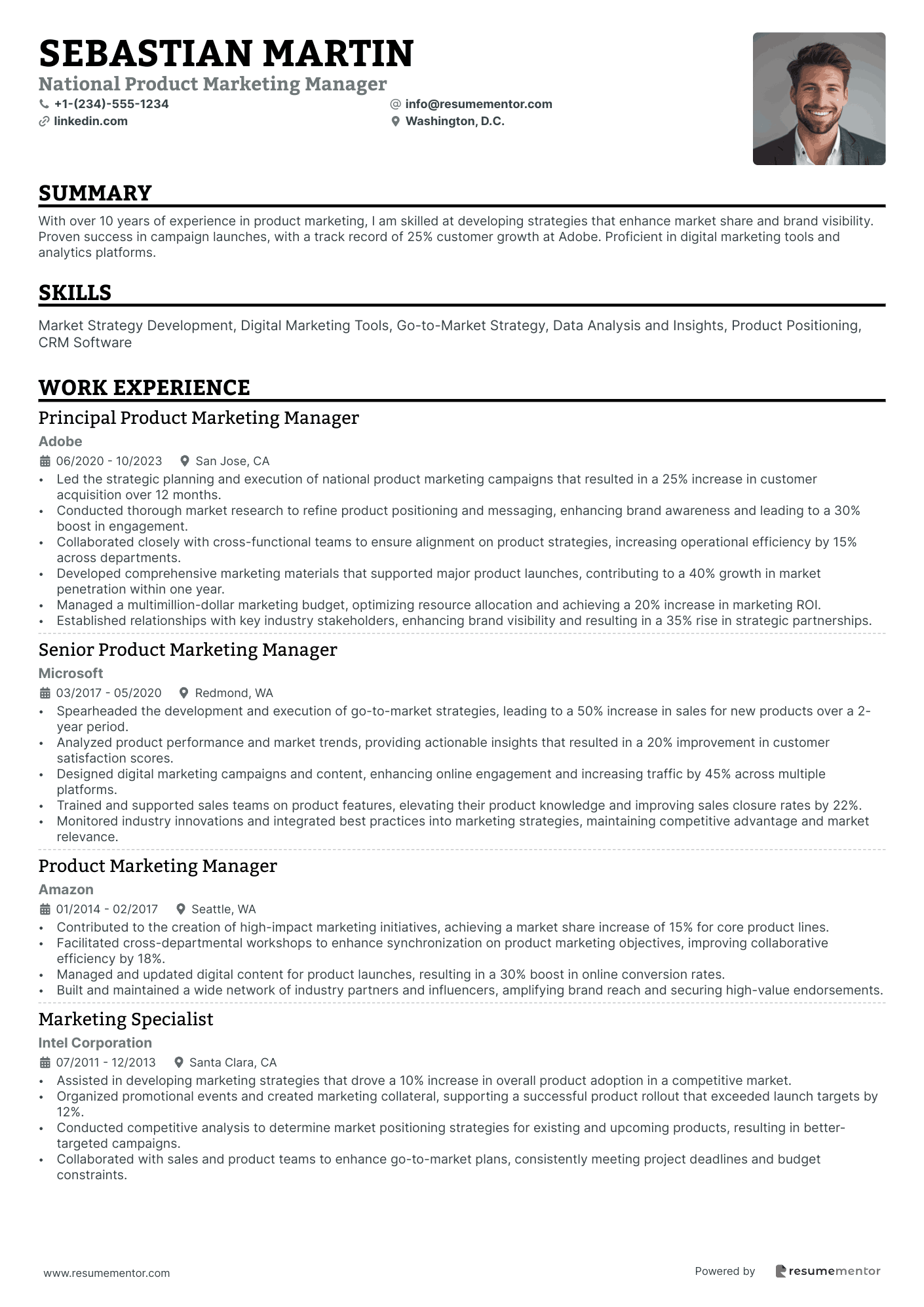 National Product Marketing Manager