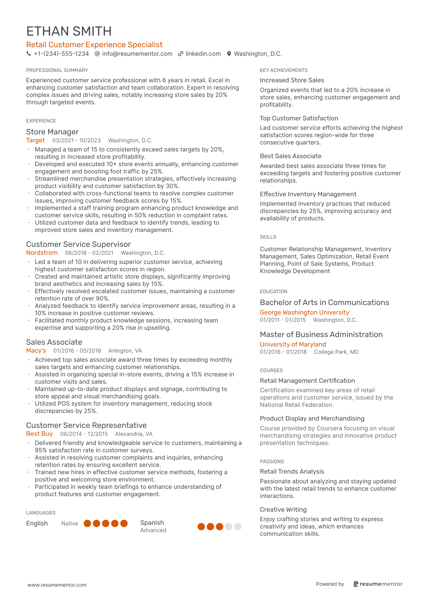Retail Customer Experience Specialist
