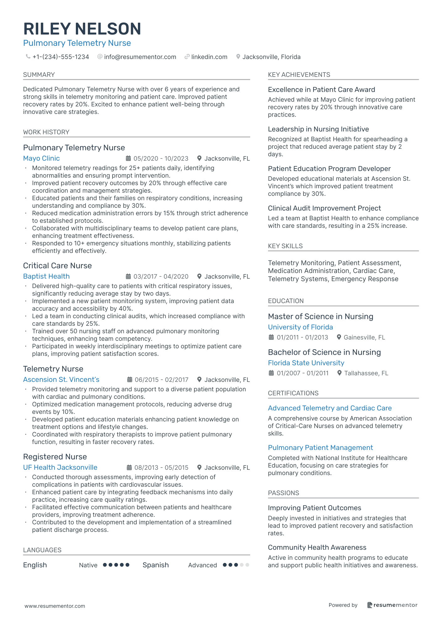 Pulmonary Telemetry Nurse