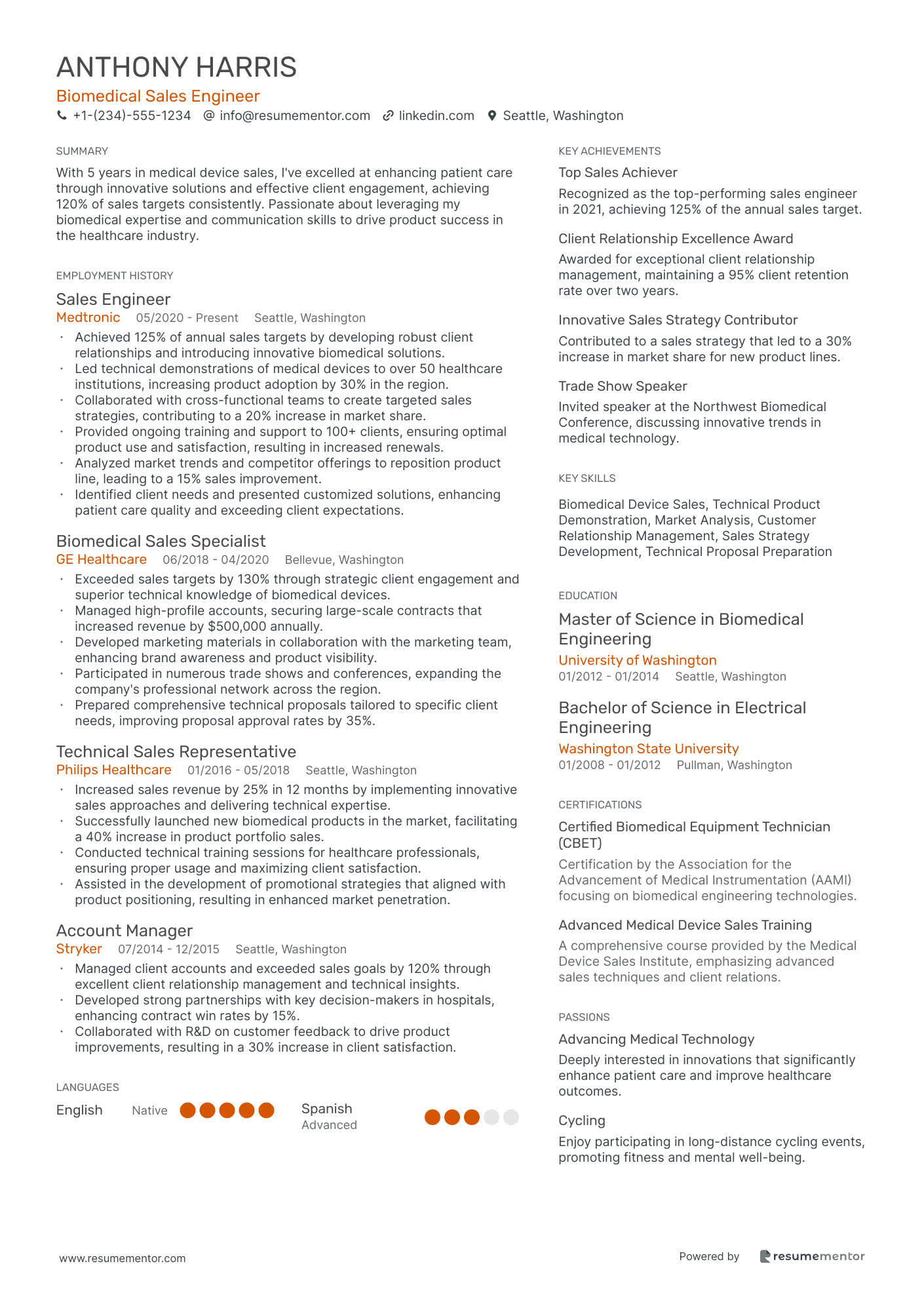 Biomedical Sales Engineer