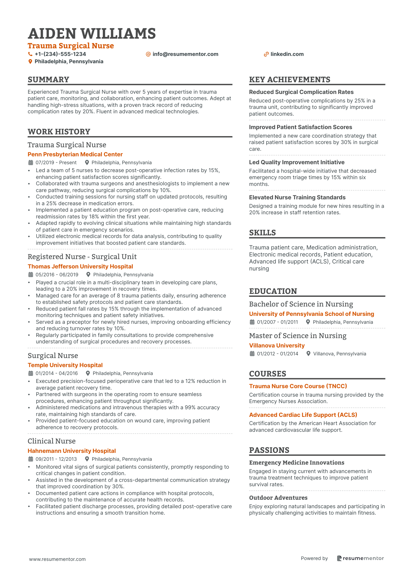 Trauma Surgical Nurse
