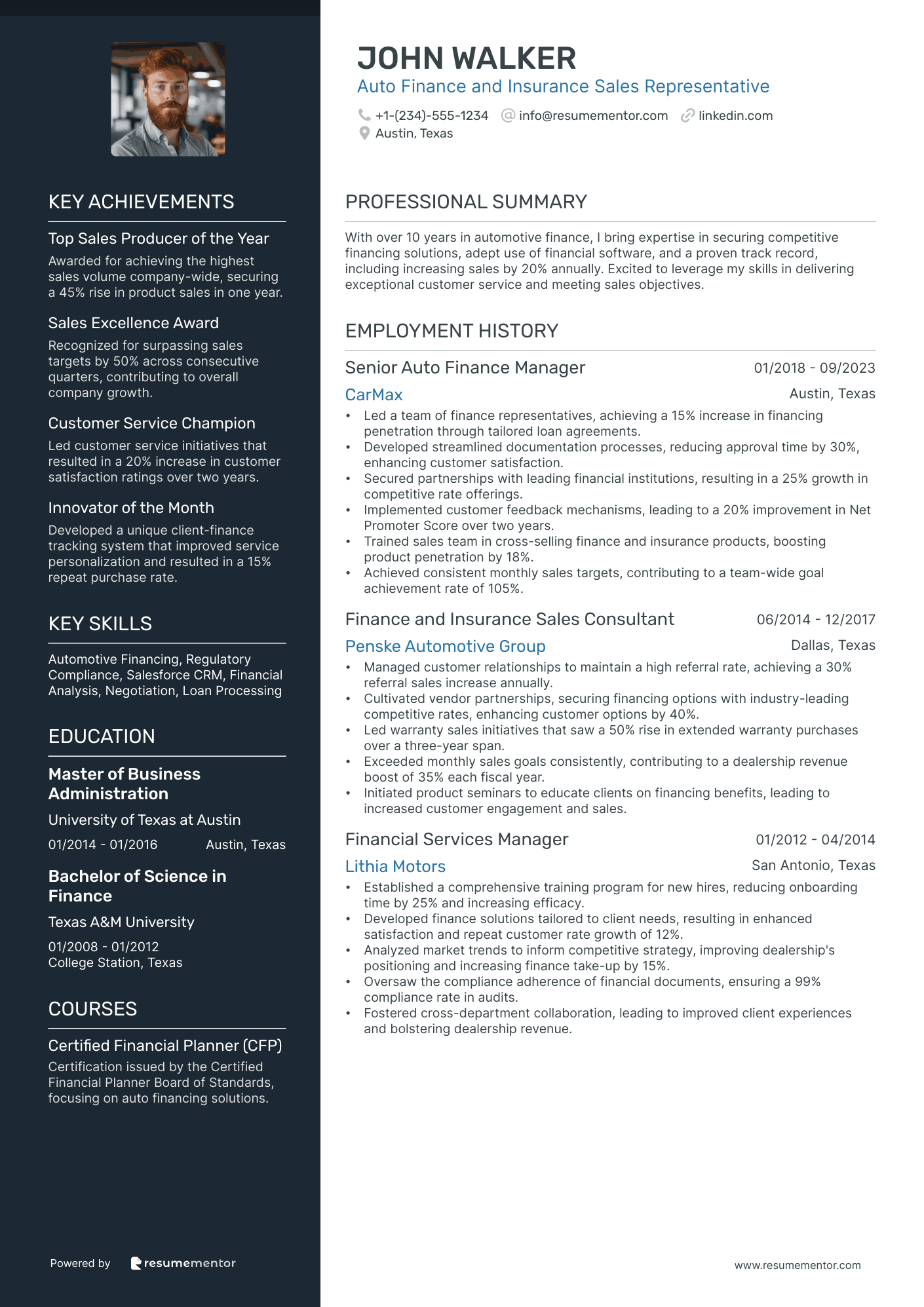 Auto Finance and Insurance Sales Representative