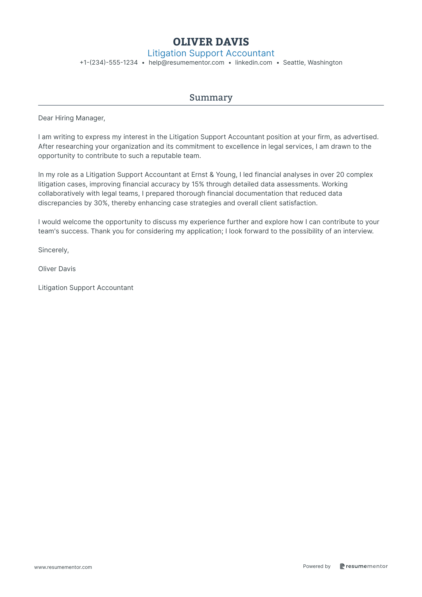 Litigation Support Accountant