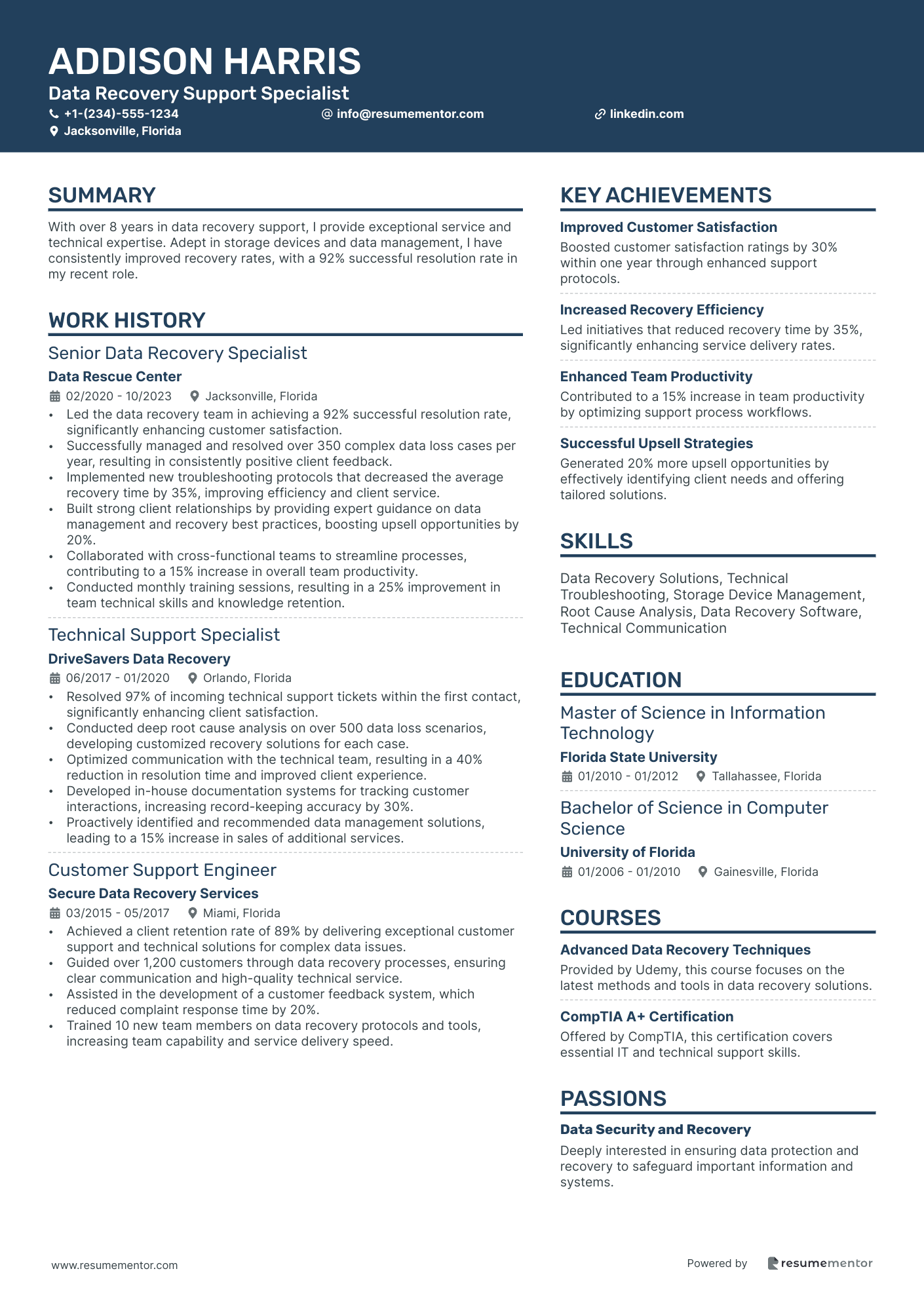 Data Recovery Support Specialist