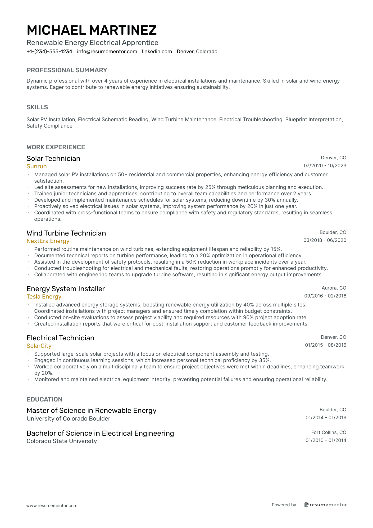 Renewable Energy Electrical Apprentice