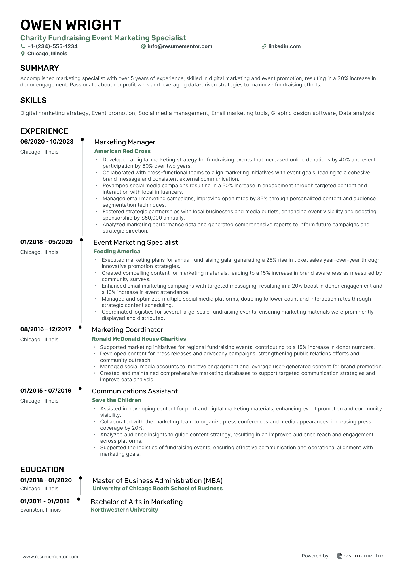 Charity Fundraising Event Marketing Specialist