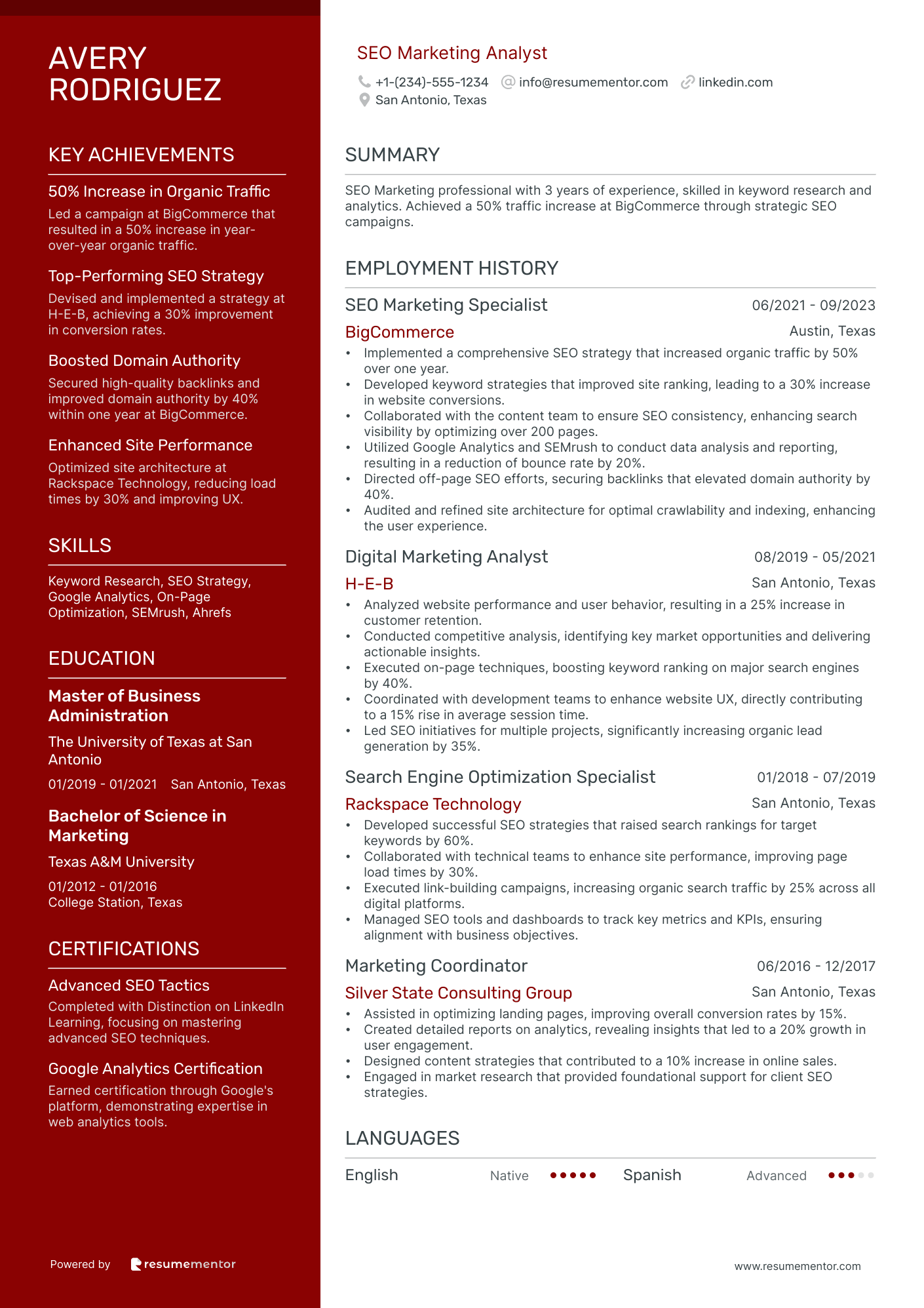 SEO Marketing Analyst
