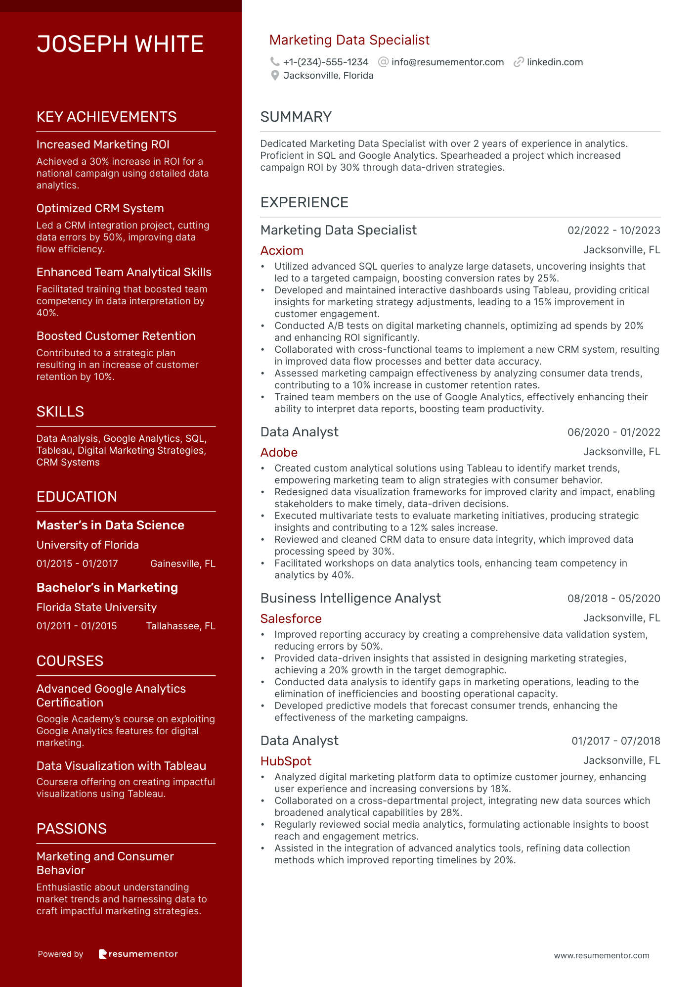 Marketing Data Specialist
