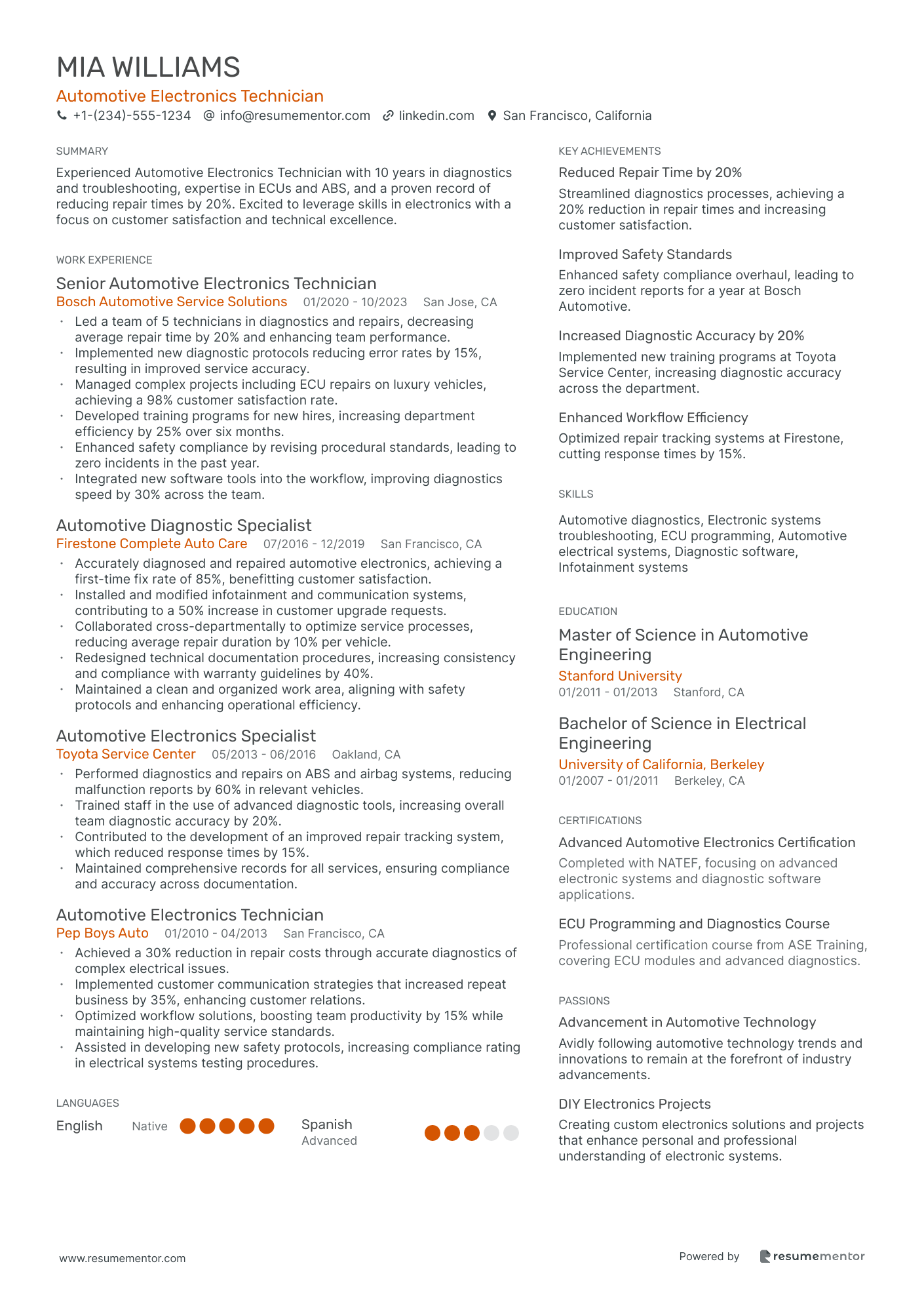 Automotive Electronics Technician