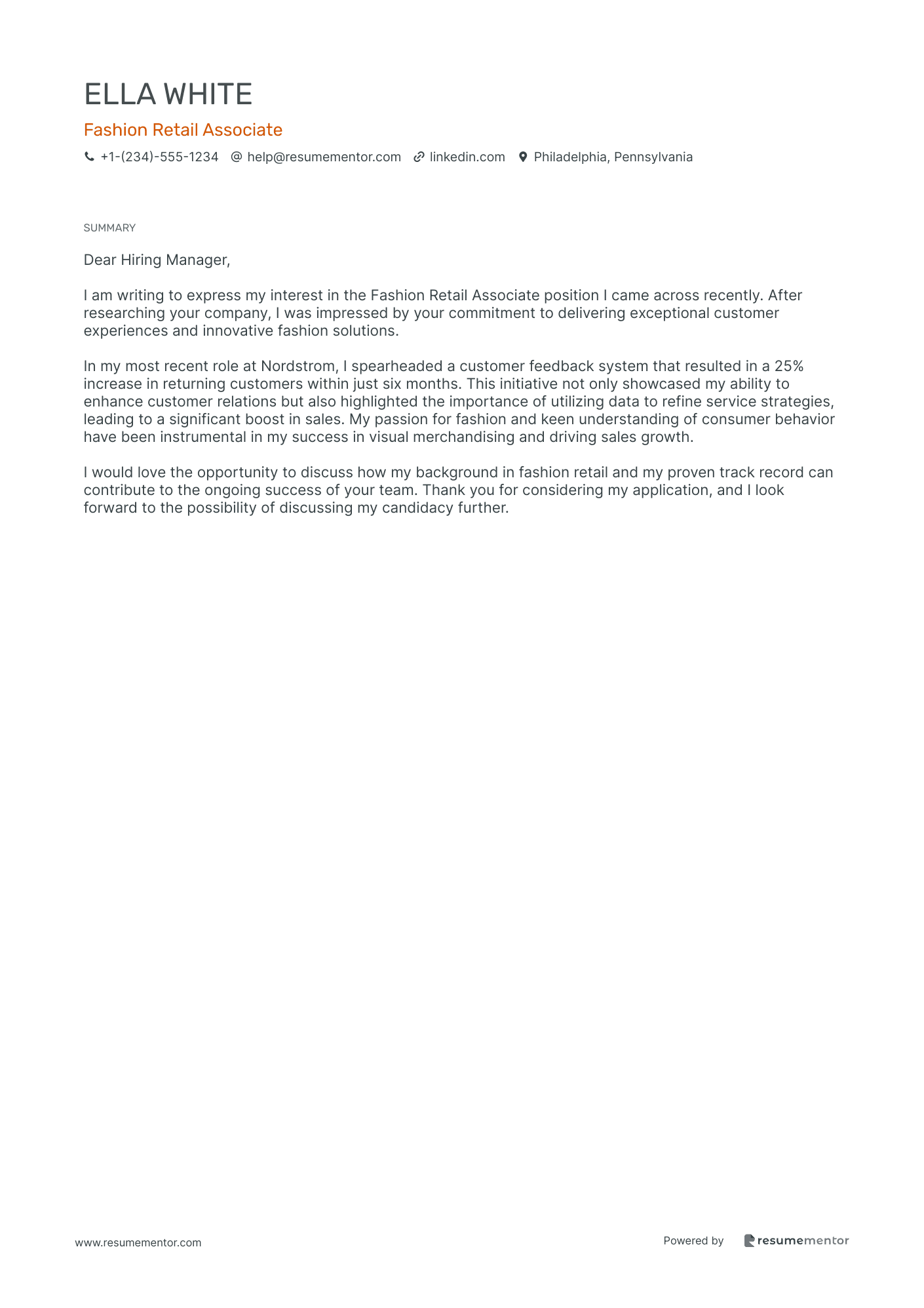 Fashion Retail Associate