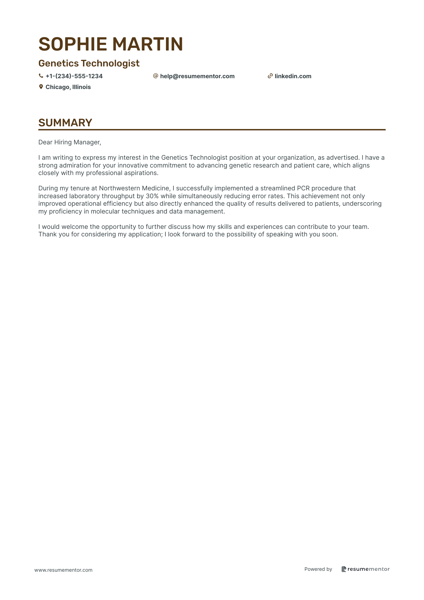 Genetics Technologist