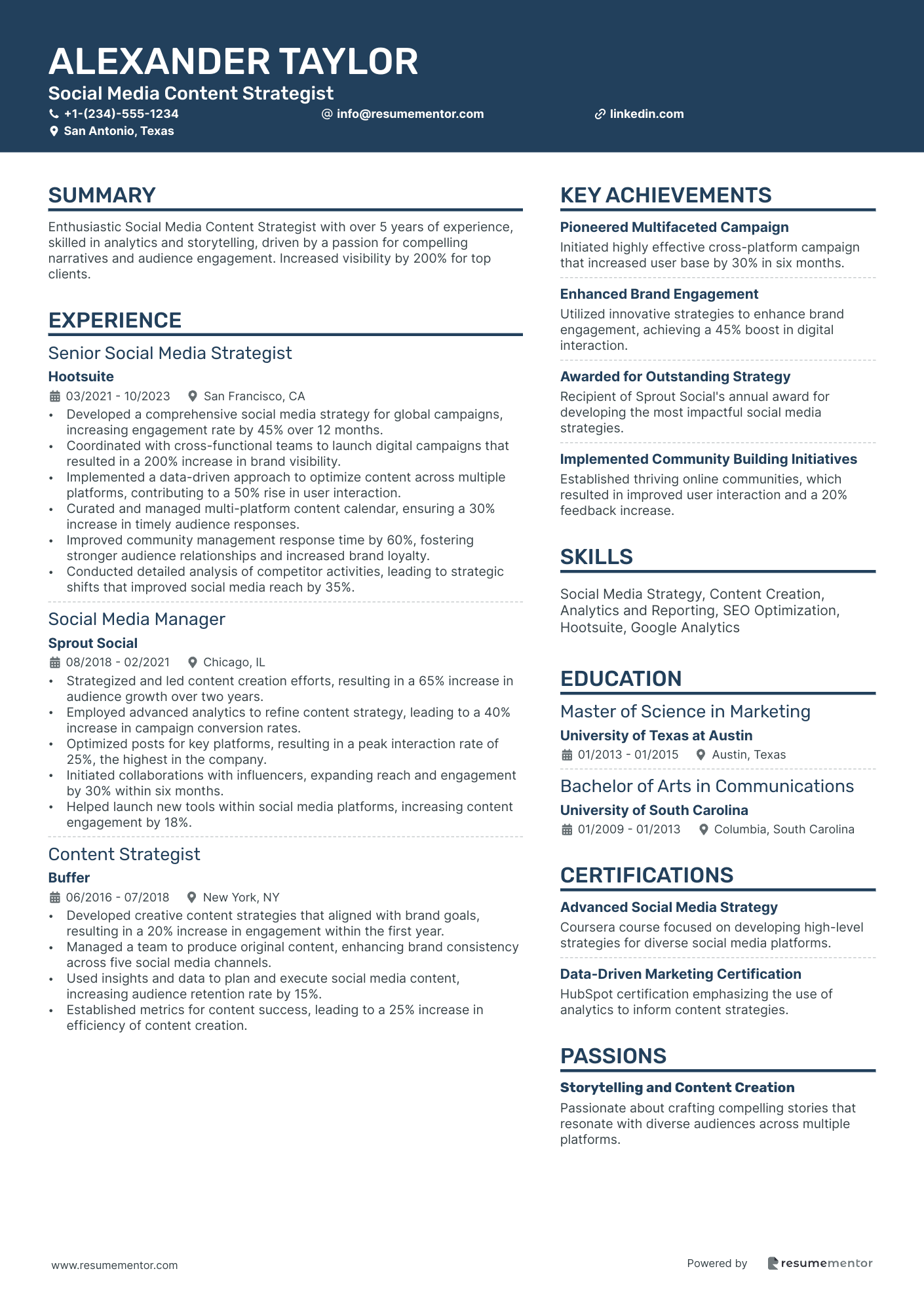 Social Media Content Strategist