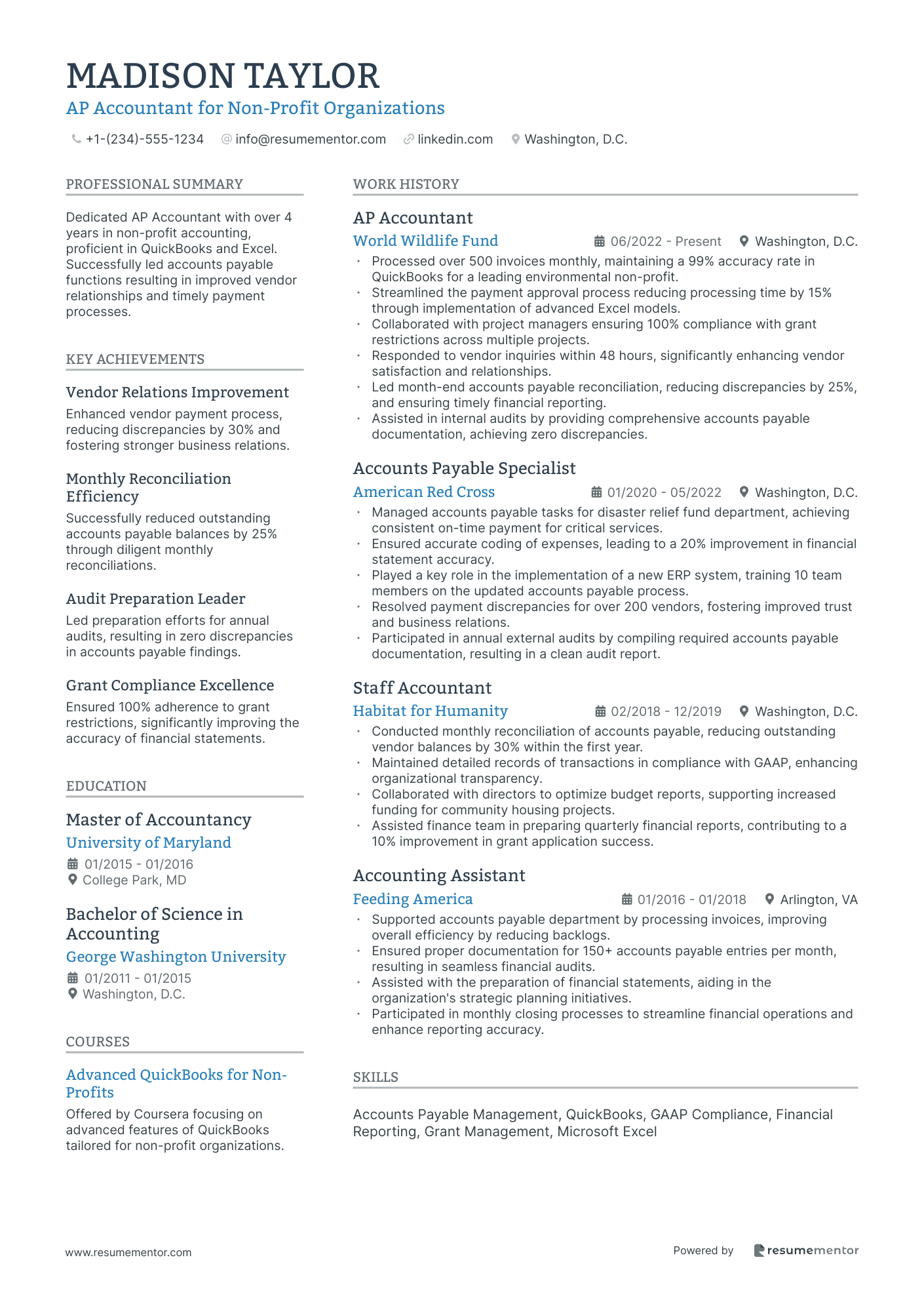 AP Accountant for Non Profit Organizations