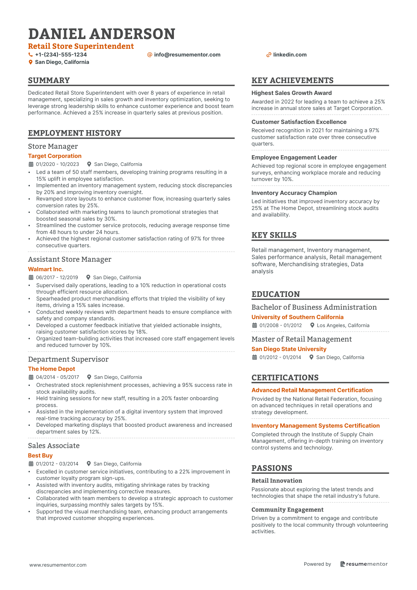 Retail Store Superintendent