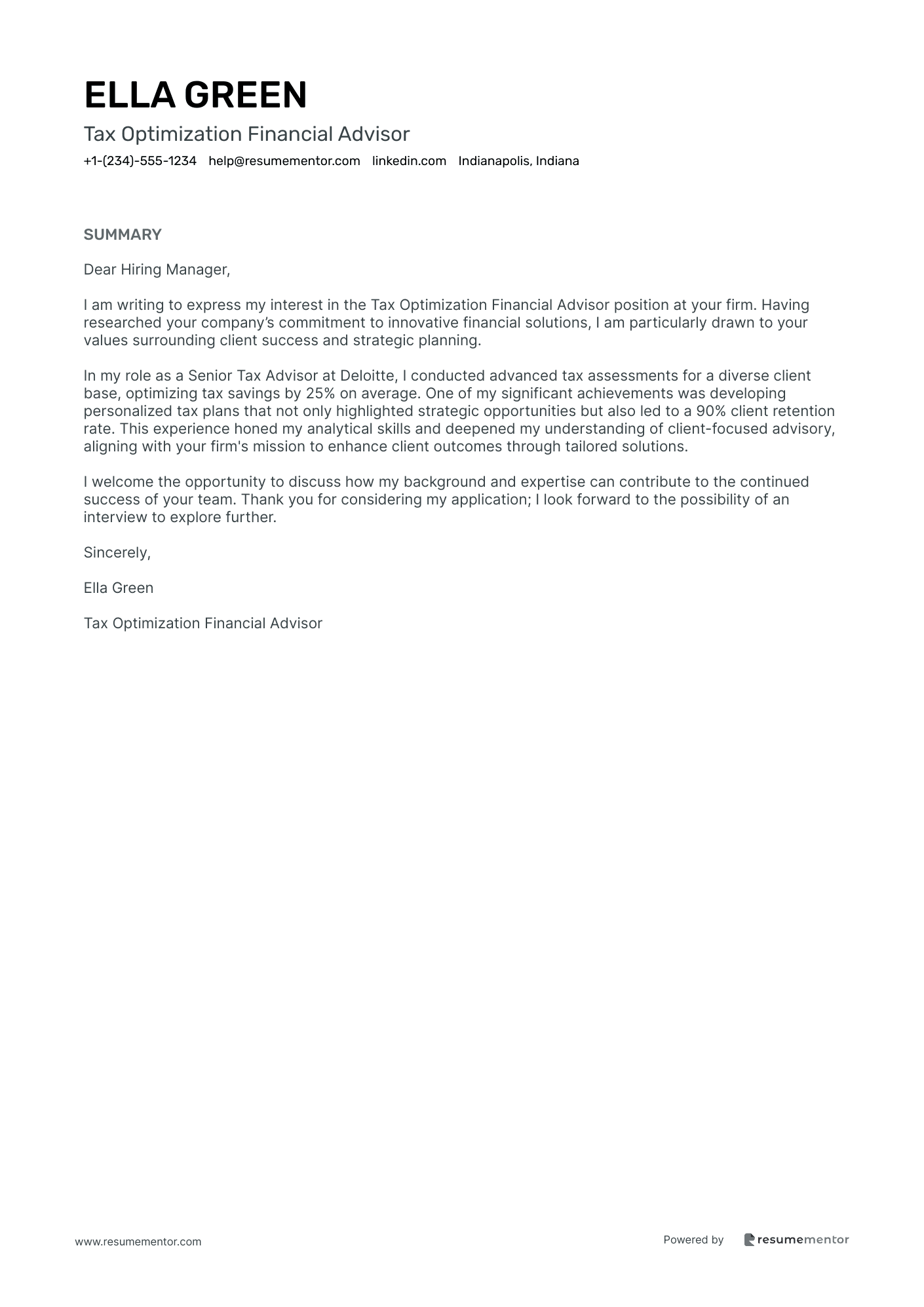 Tax Optimization Financial Advisor