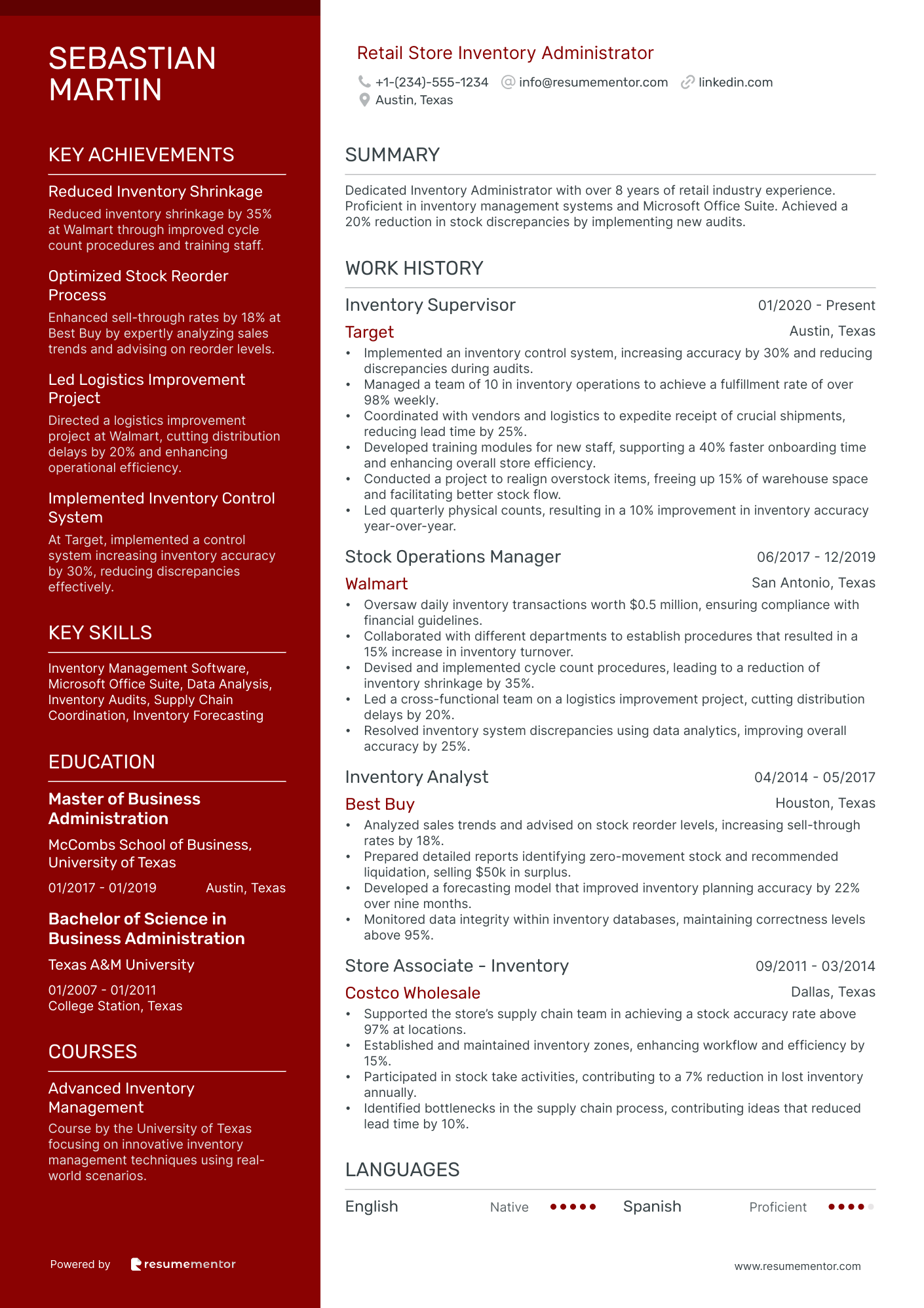 Retail Store Inventory Administrator
