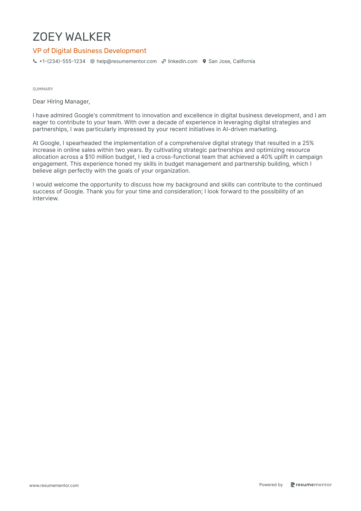 VP of Digital Business Development