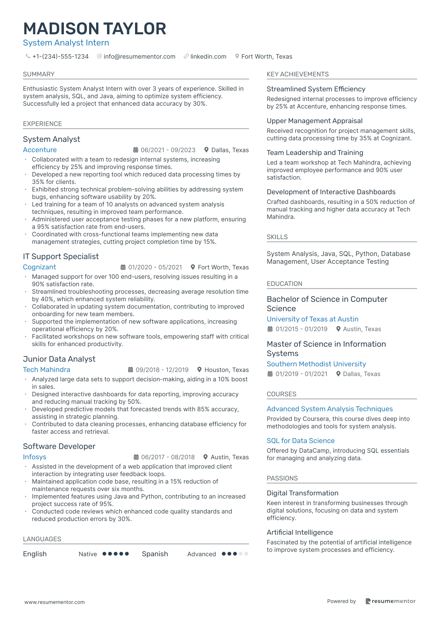 System Analyst Intern