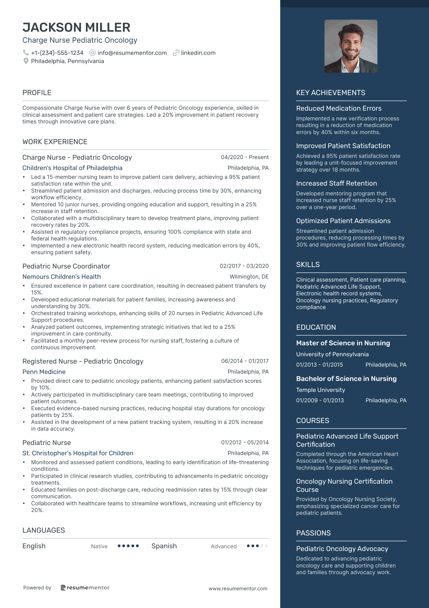Charge Nurse Pediatric Oncology