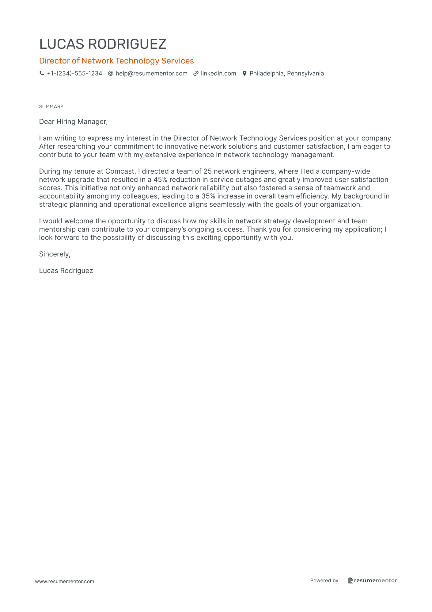 Director of Network Technology Services