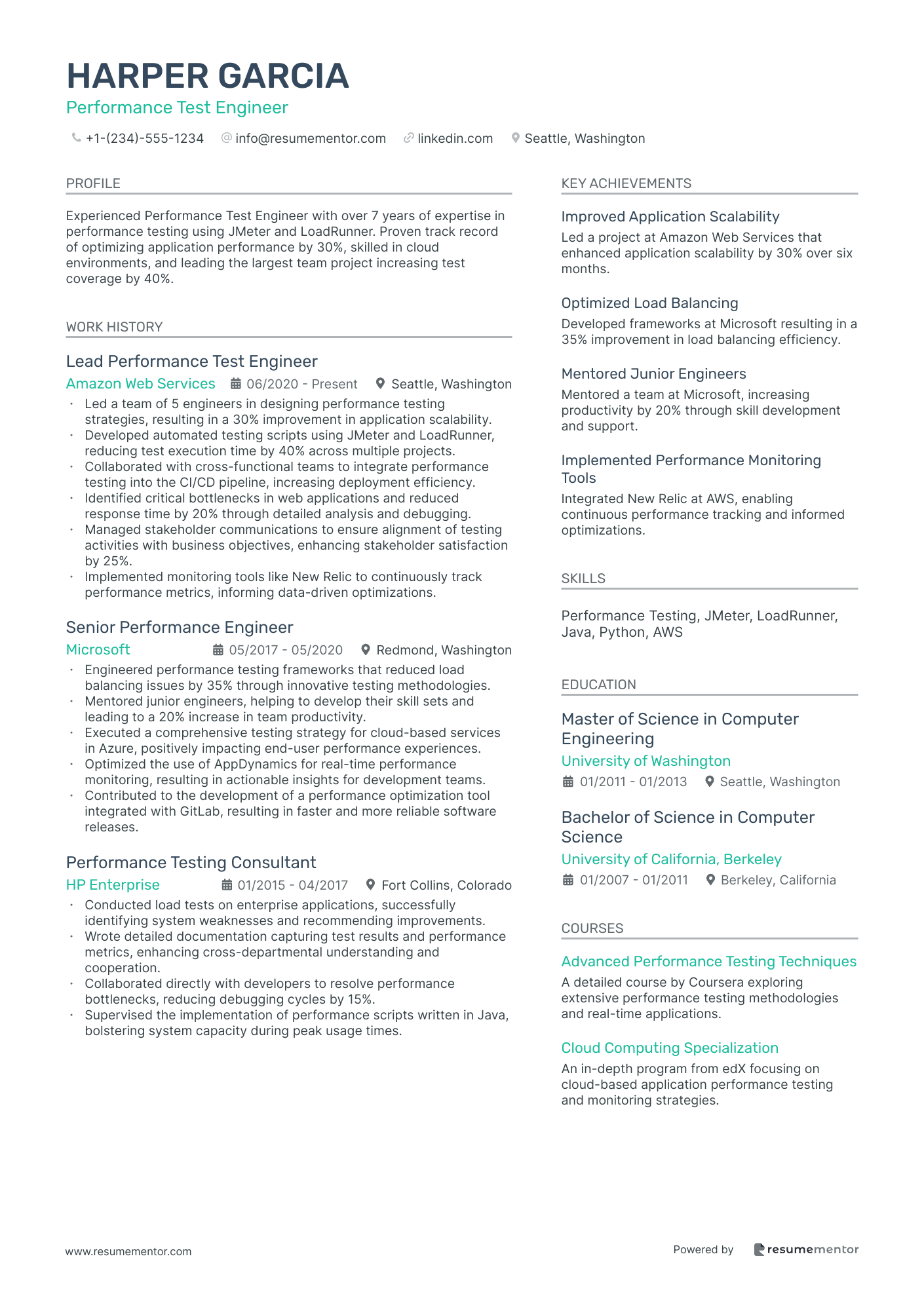 Performance Test Engineer