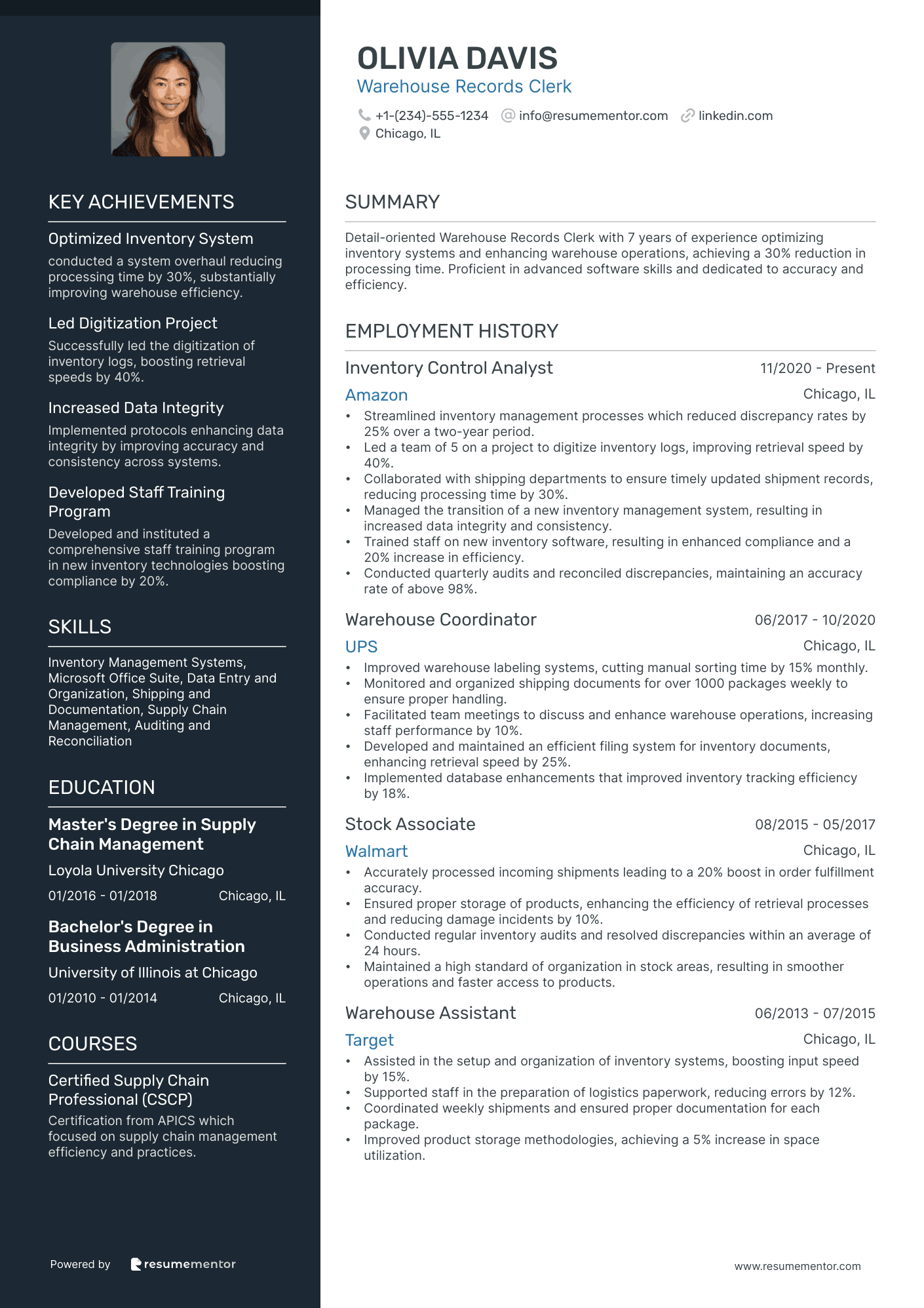 Warehouse Records Clerk